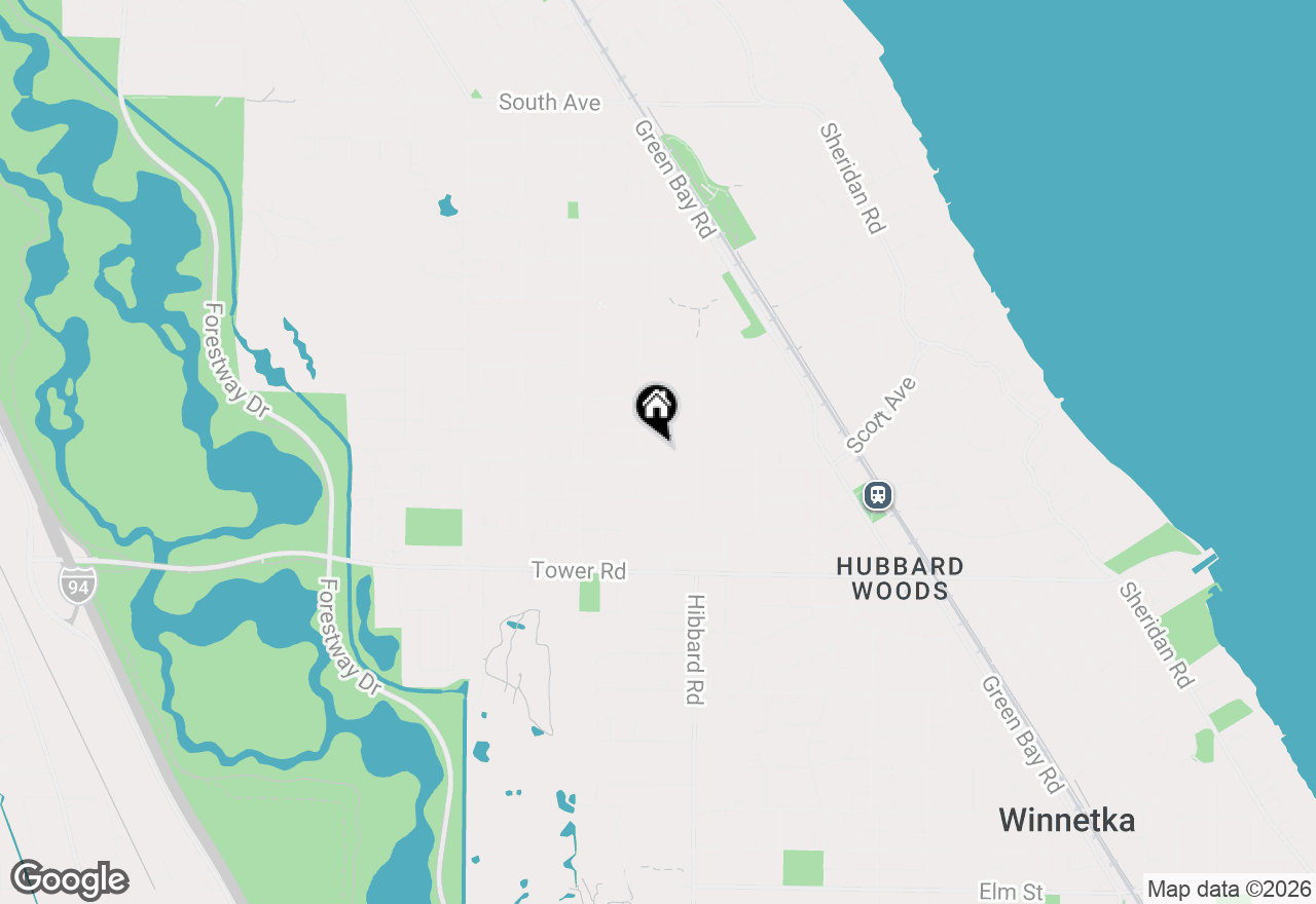 Map of 1311 Scott Avenue, Winnetka, IL 60093