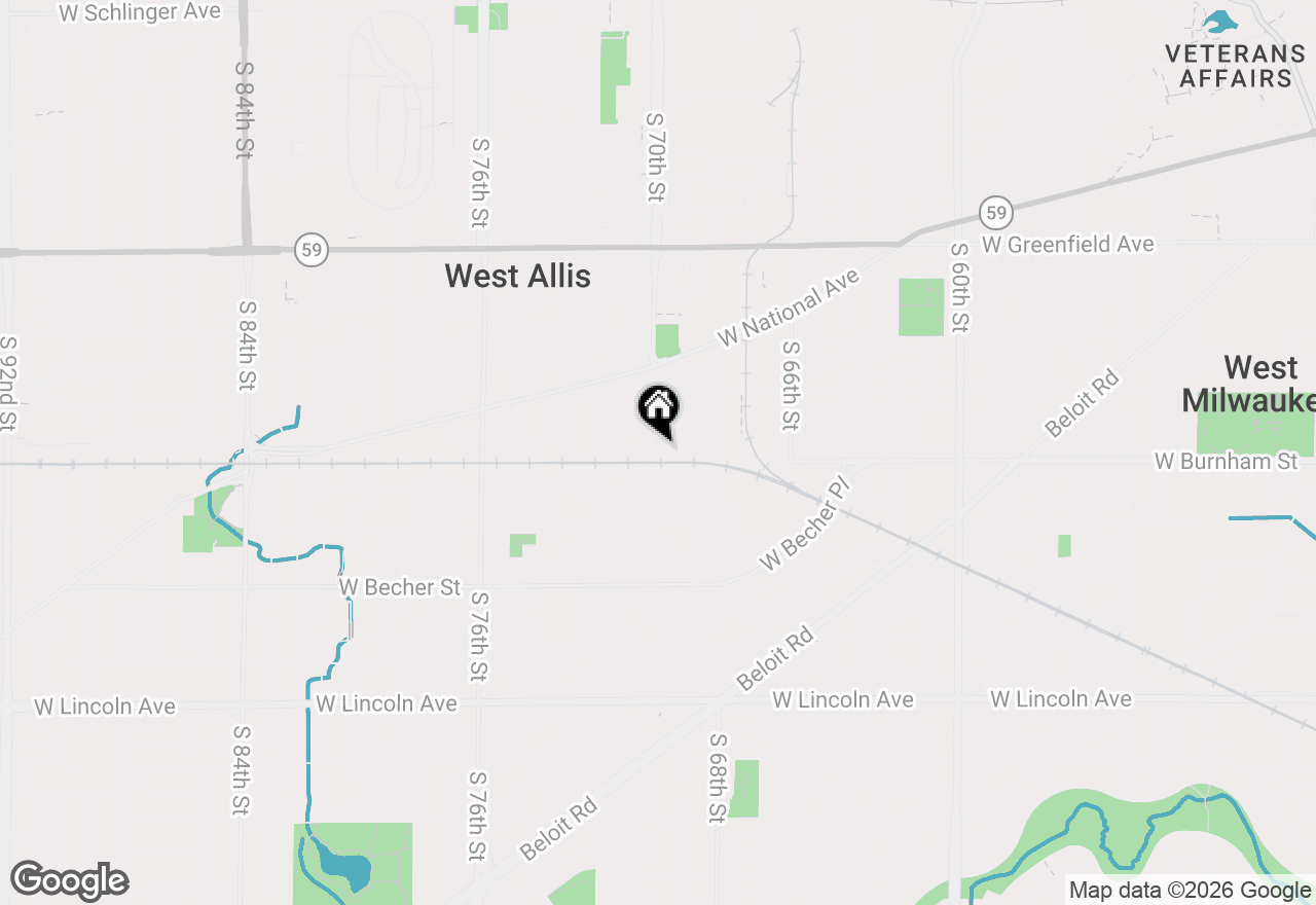 Map of 6926 W Burnham St, West Allis, WI 53219