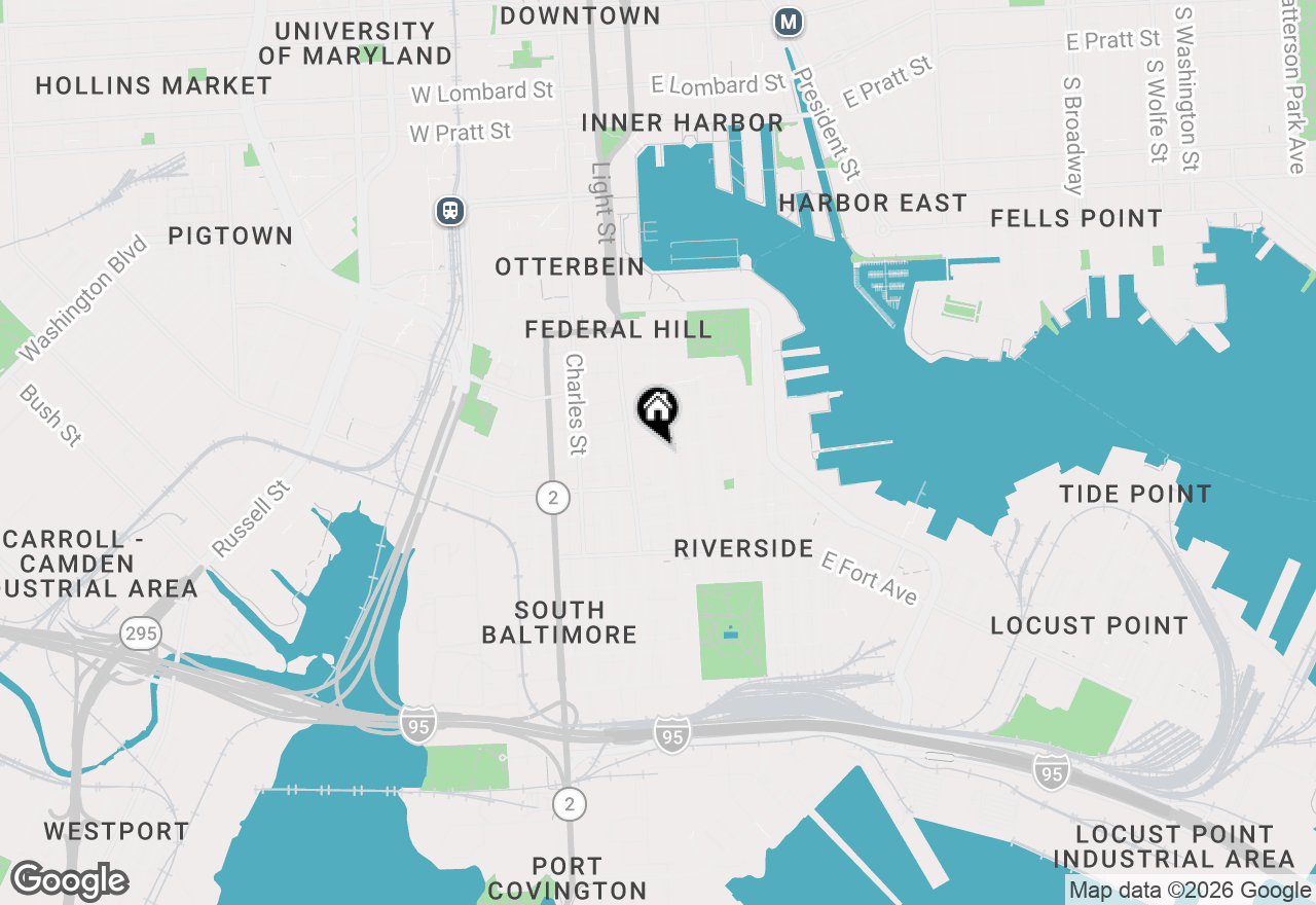 Map of 129 E West Street, Baltimore, MD 21230