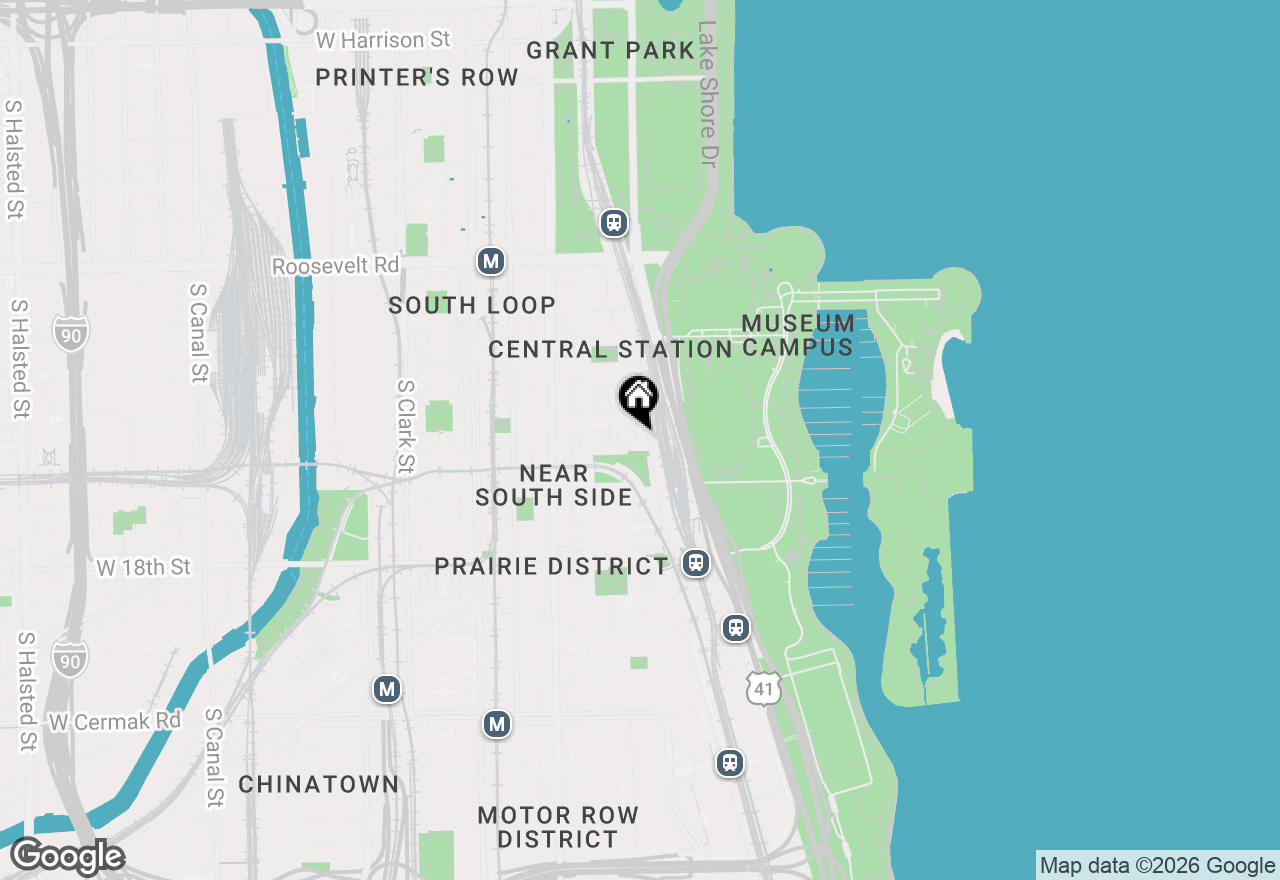 Map of 1515 S Prairie Avenue #608, Chicago, IL 60605