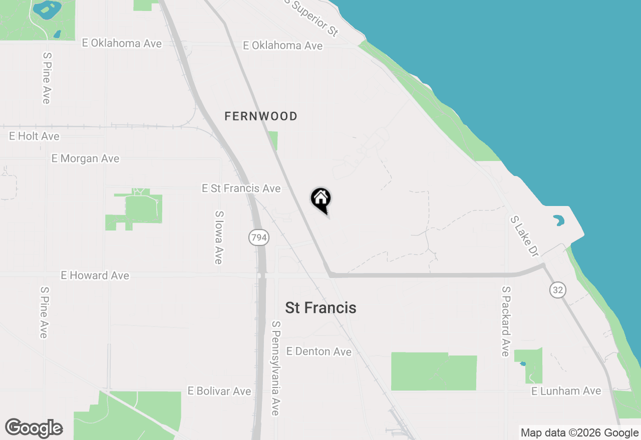 Map of 2720 E Elizabeth Ave, St. Francis, WI 53235