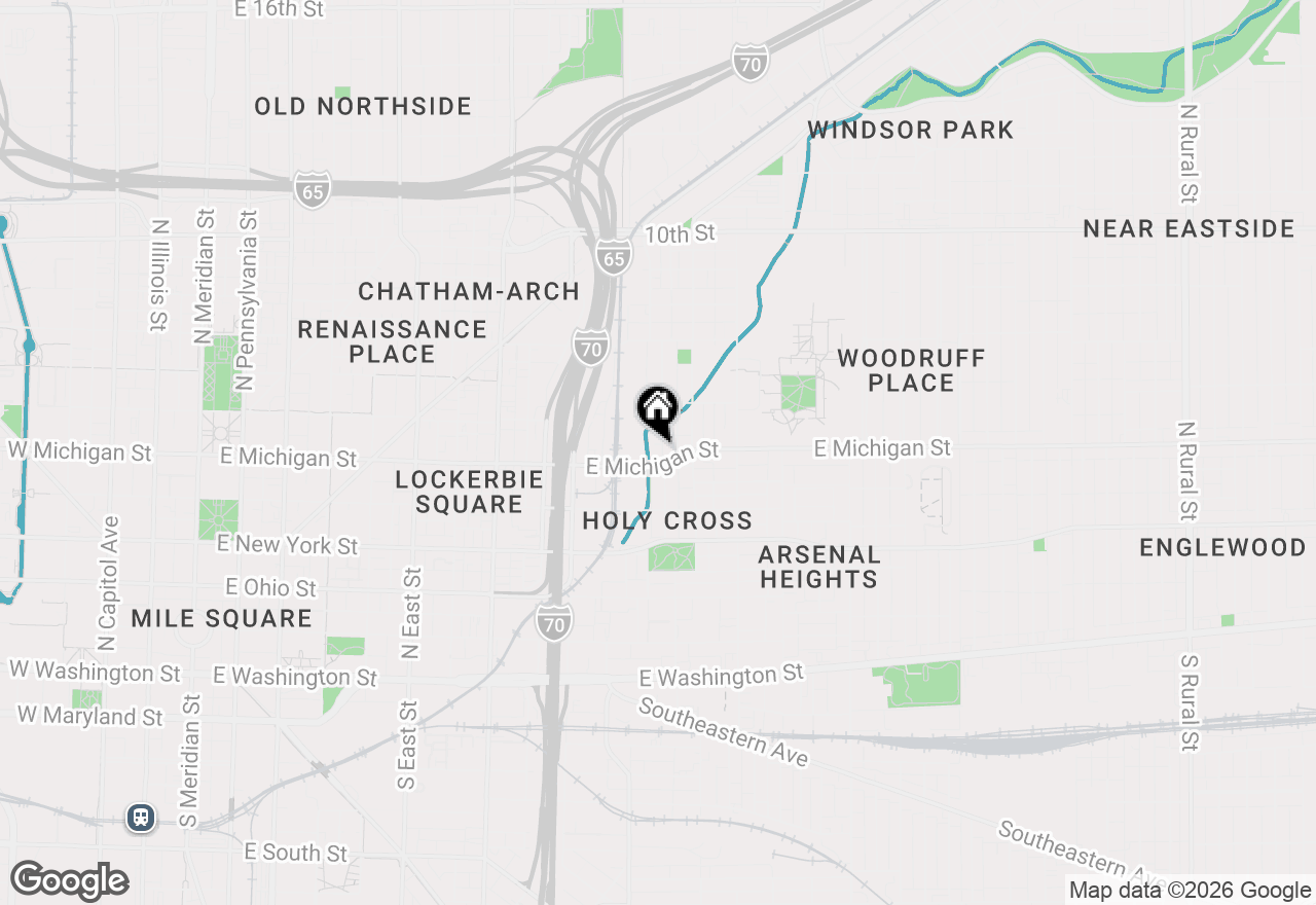 Map of 514 Dorman Street, Indianapolis, IN 46202