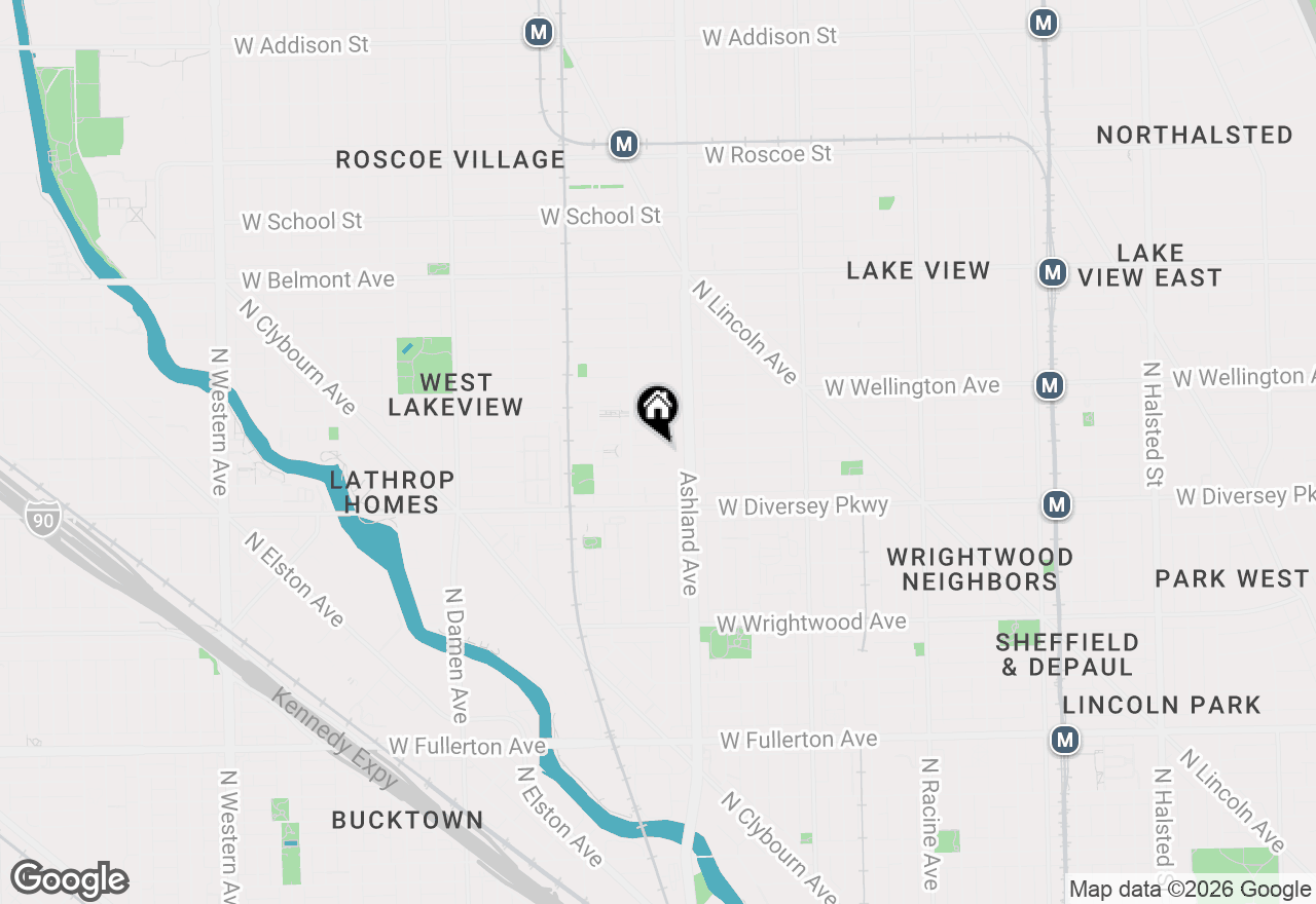 Map of 1634 W Surf Street, Chicago, IL 60657
