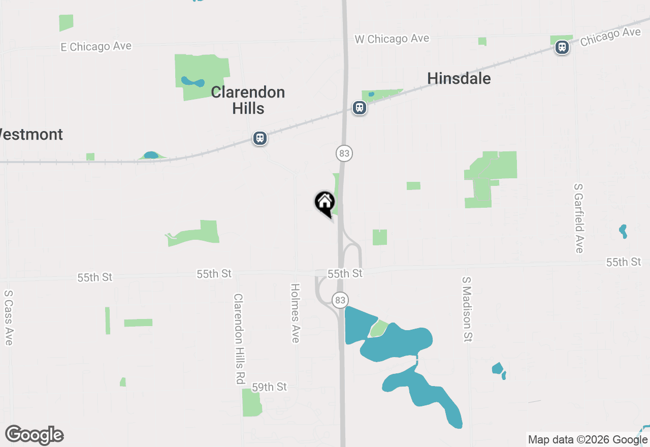 Map of 252 Ann Street, Clarendon Hills, IL 60514