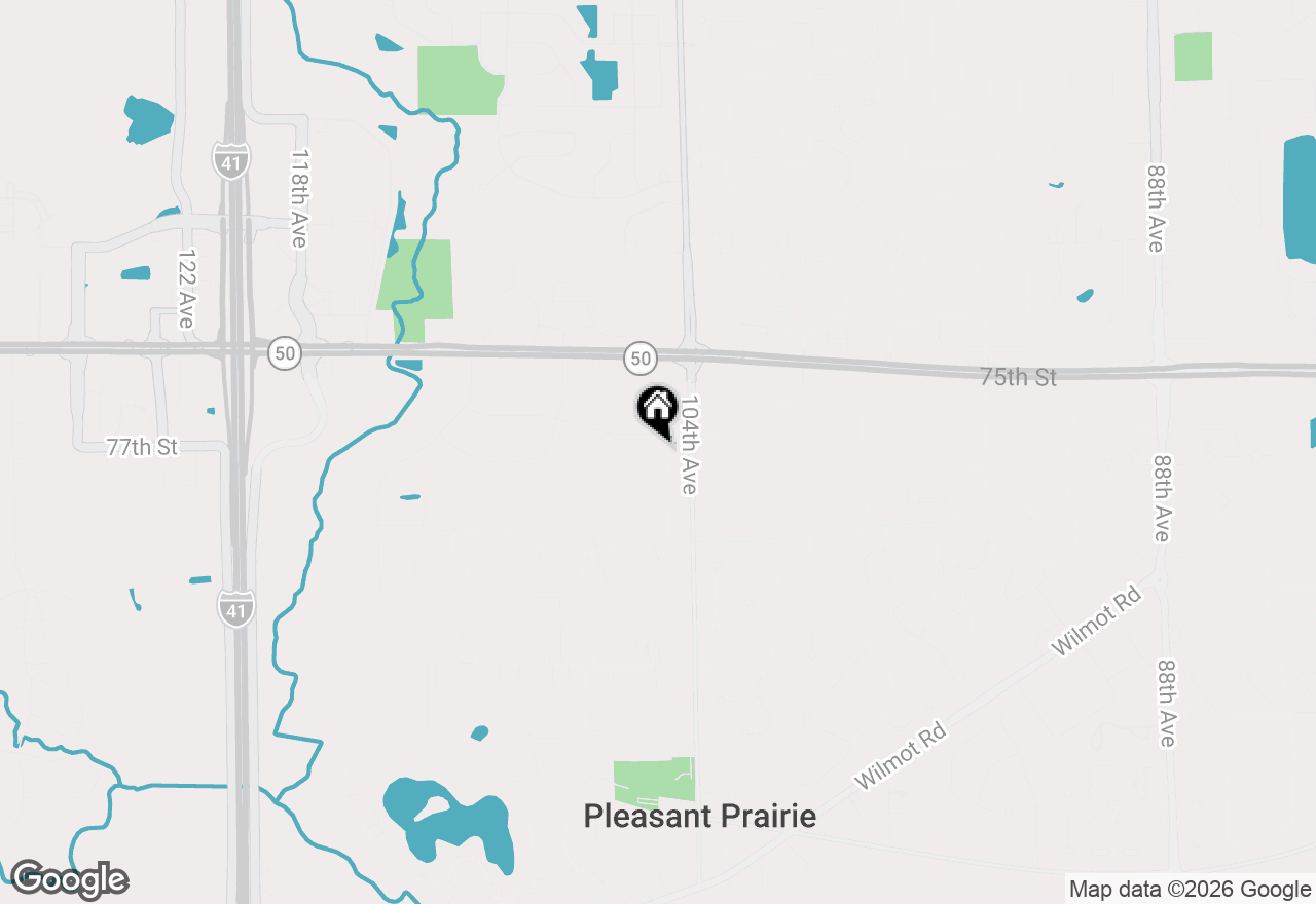 Map of 7716 105th Ave, Pleasant Prairie, WI 53158