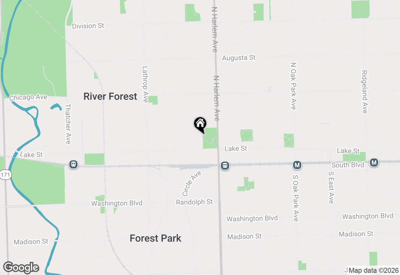 Map of 534 Bonnie Brae Place, River Forest, IL 60305