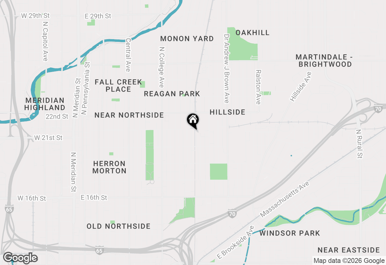 Map of 2055 Winthrop Avenue, Indianapolis, IN 46202