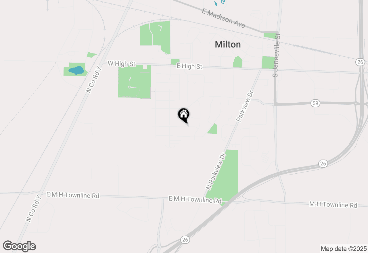 Map of 139 E Evergreen Lane, Milton, WI 53563