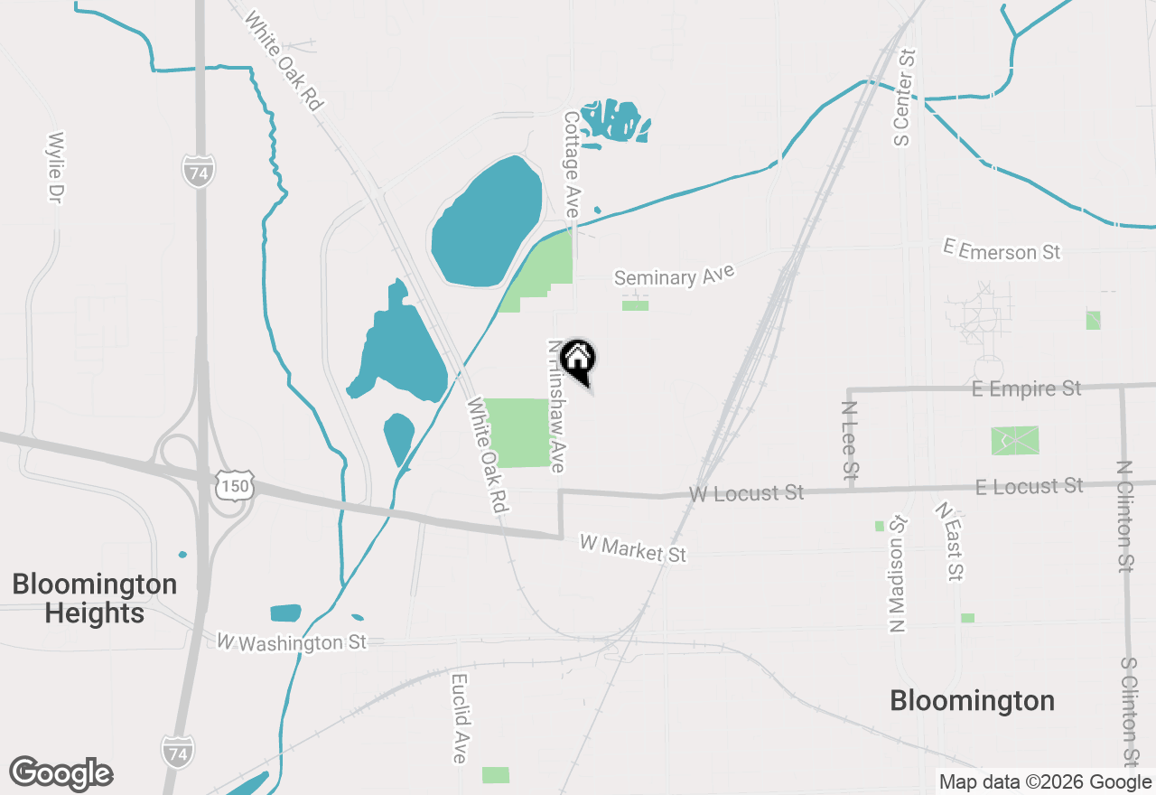 Map of 1406 W Empire Street, Bloomington, IL 61701