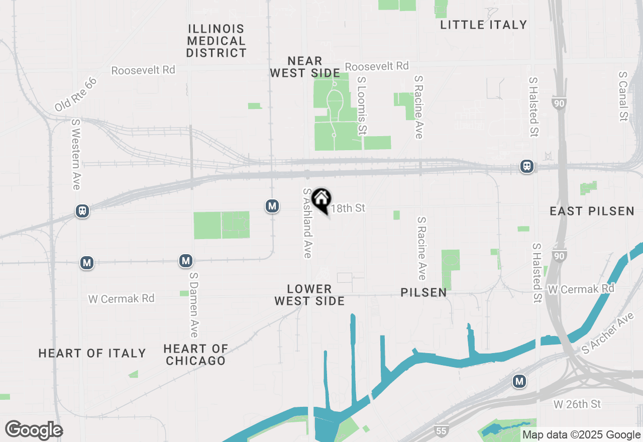 Map of 1530 W 18th Place, Chicago, IL 60608