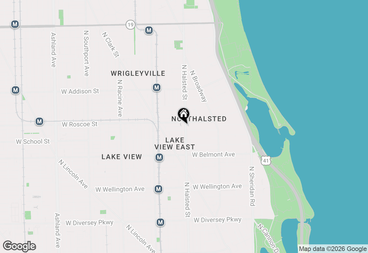 Map of 3344 N Halsted Street #4N, Chicago, IL 60657