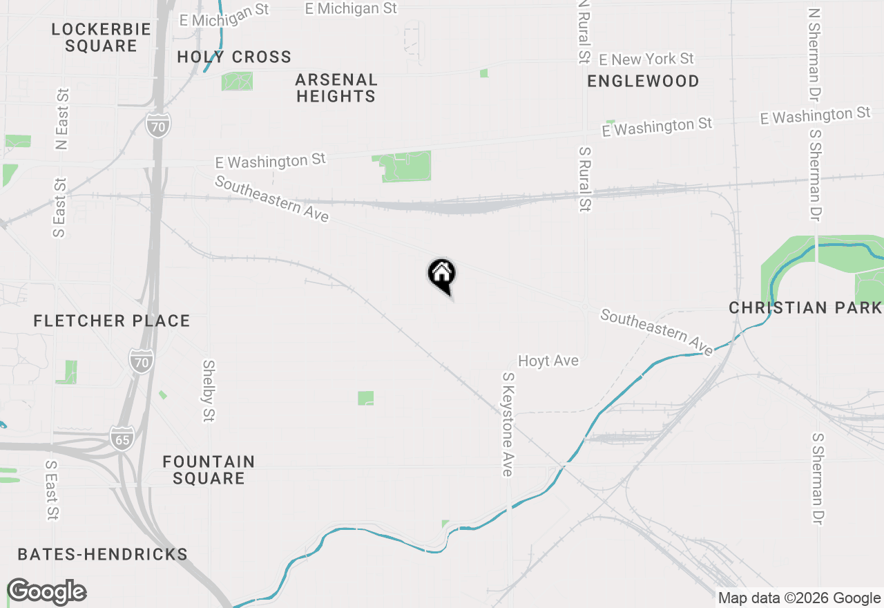 Map of 429 S Hamilton Avenue, Indianapolis, IN 46201
