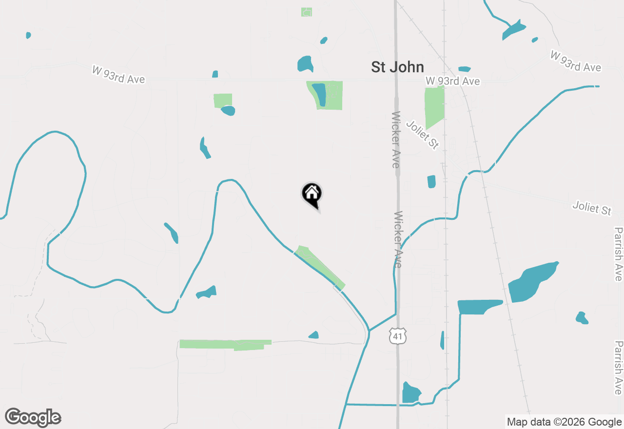 Map of 9792 W Oakridge Drive, St. John, IN 46373