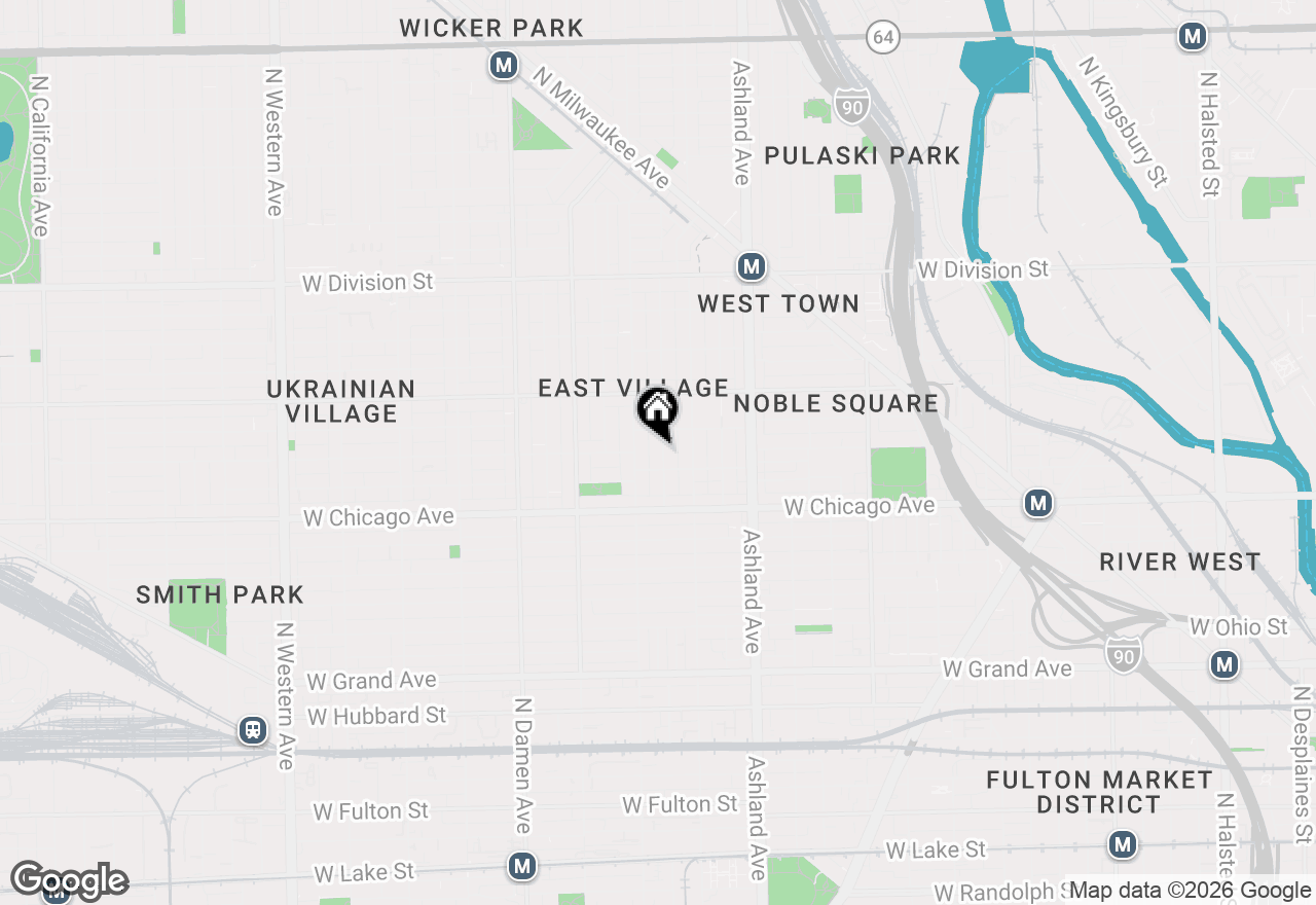 Map of 862 N Hermitage Avenue #1R, Chicago, IL 60622