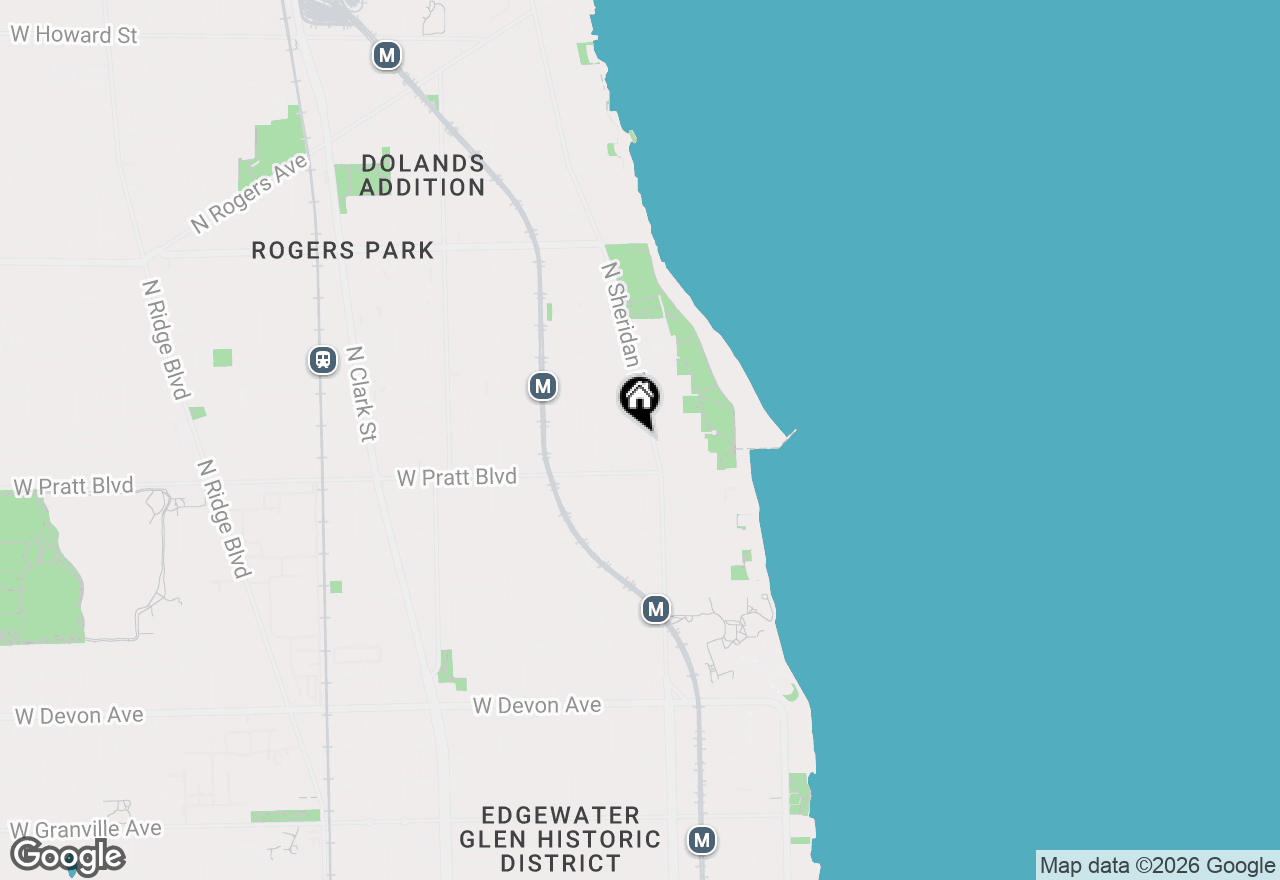 Map of 1209 W Farwell Avenue #3W, Chicago, IL 60626