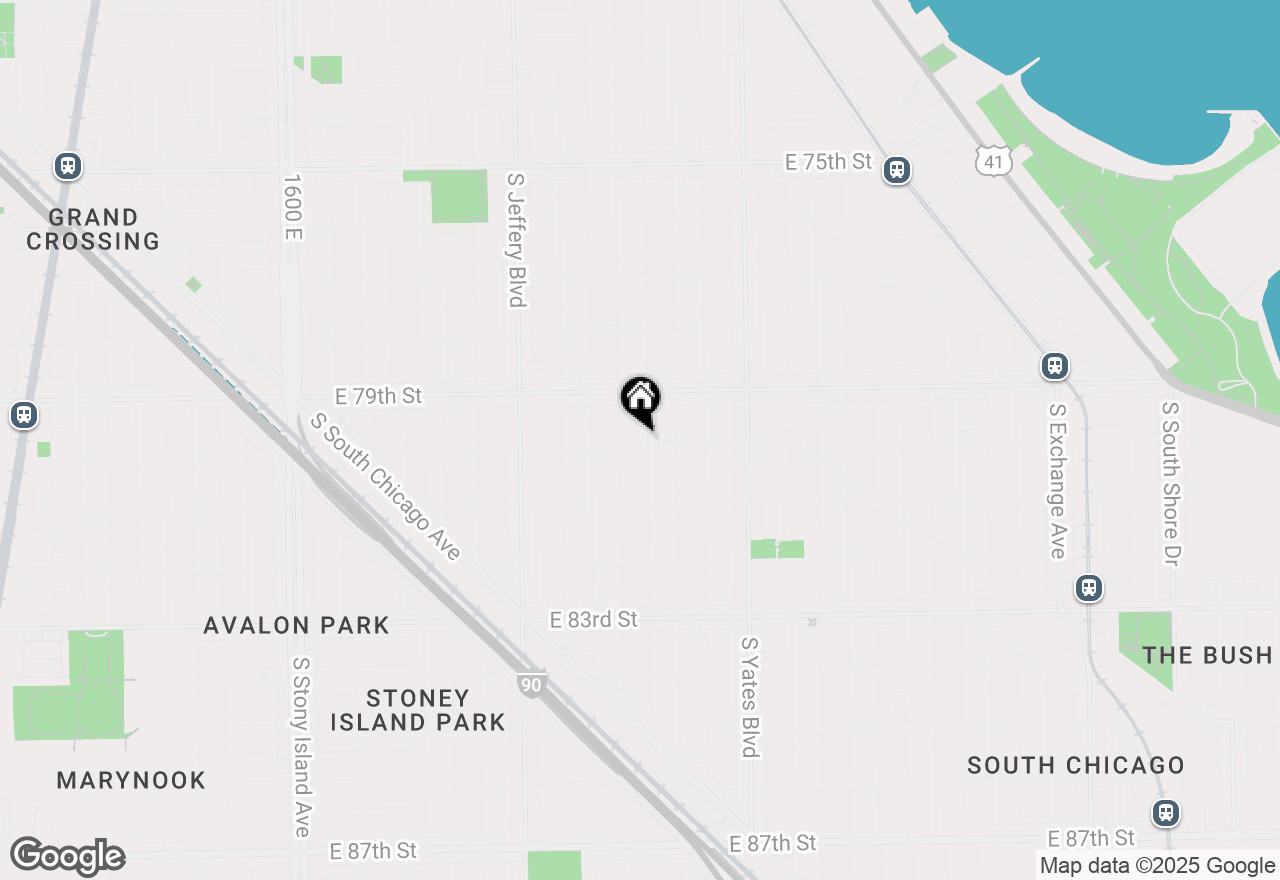 Map of 7955 S Paxton Avenue, Chicago, IL 60617