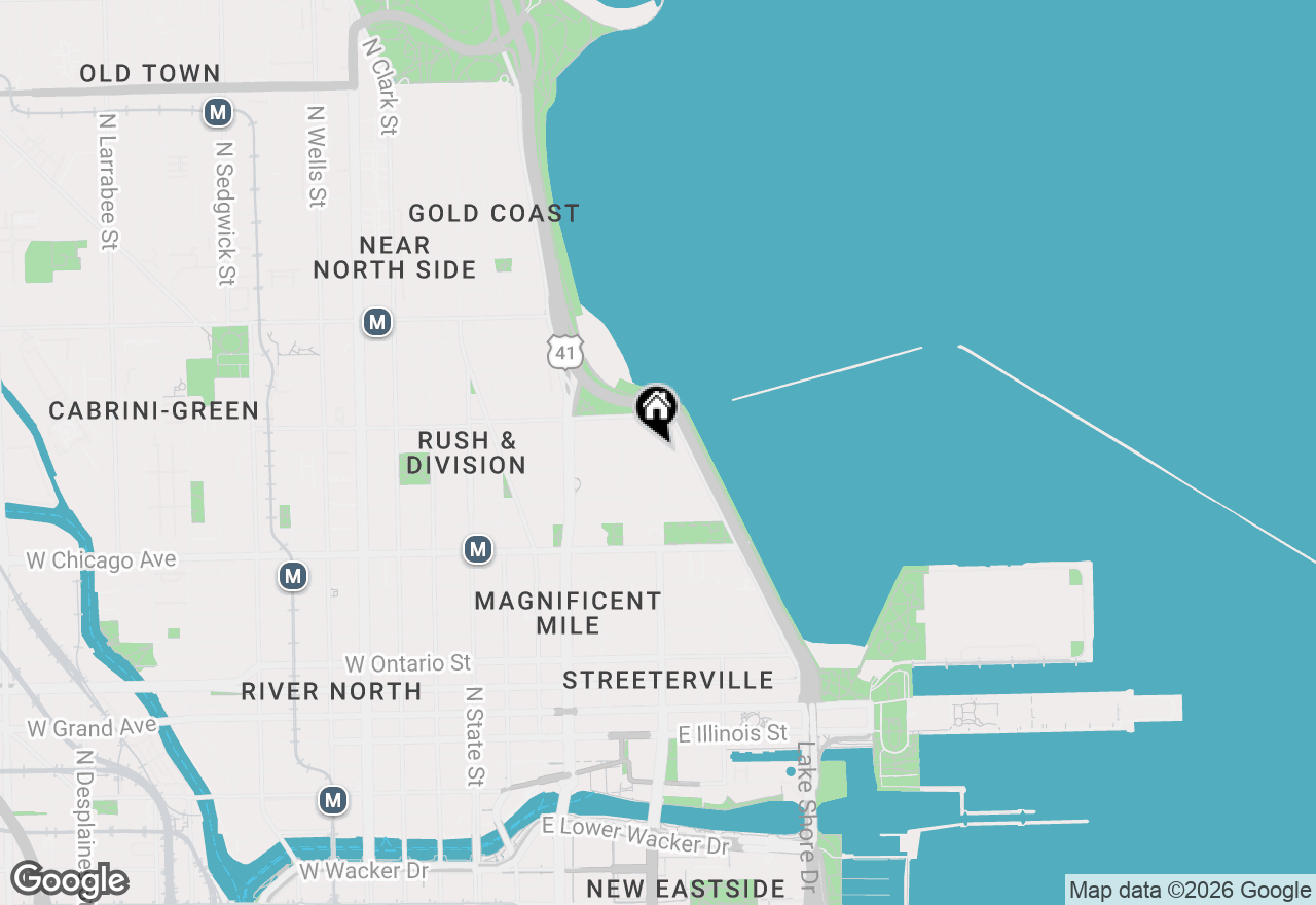 Map of 233 E Walton Place #4, Chicago, IL 60611