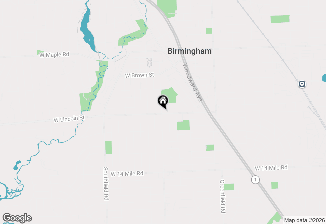 Map of 115 E Lincoln Street, Birmingham, MI 48009