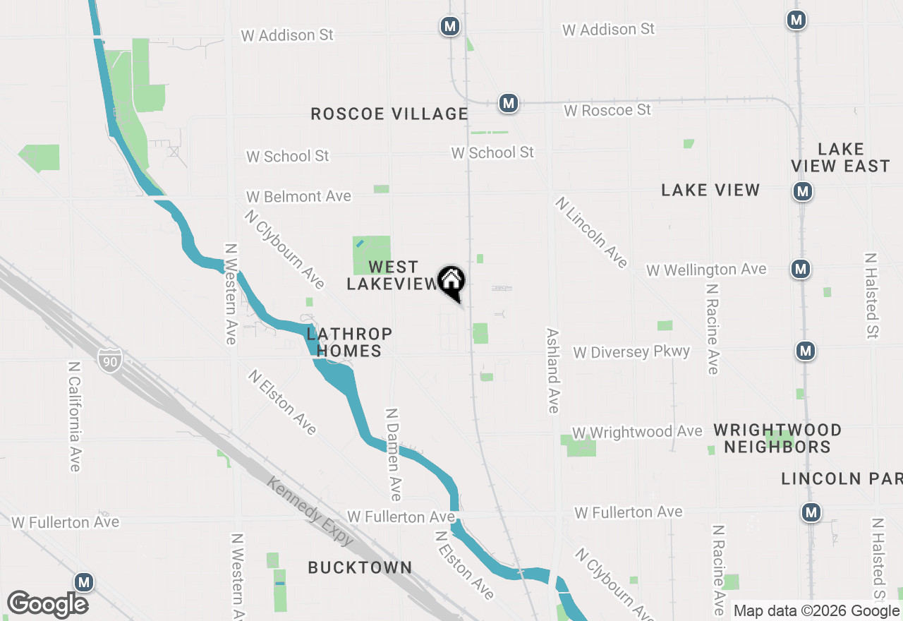 Map of 2905 N Wolcott Avenue #B, Chicago, IL 60657