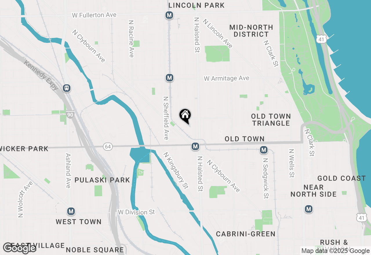 Map of 1667 N Bissell Street #3, Chicago, IL 60614