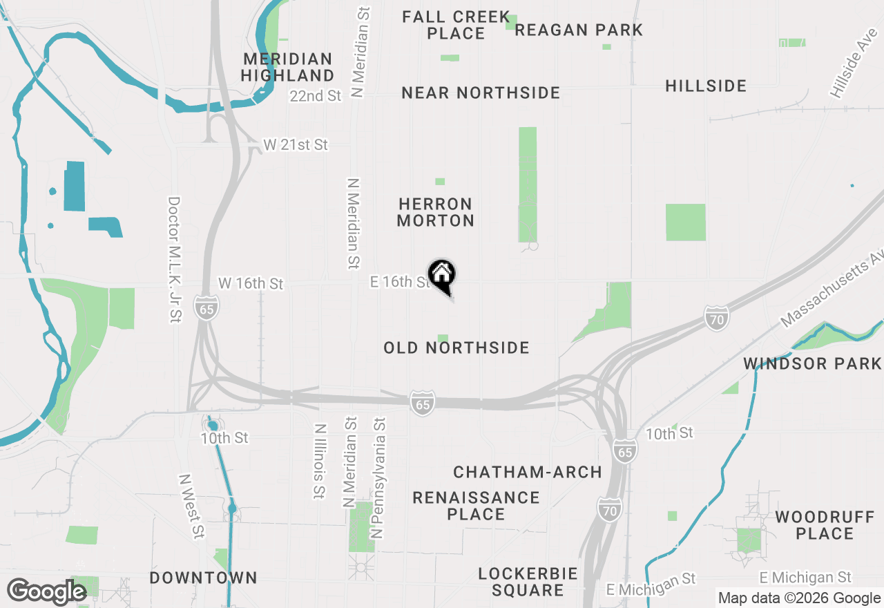 Map of 1469 N Alabama Street, Indianapolis, IN 46202