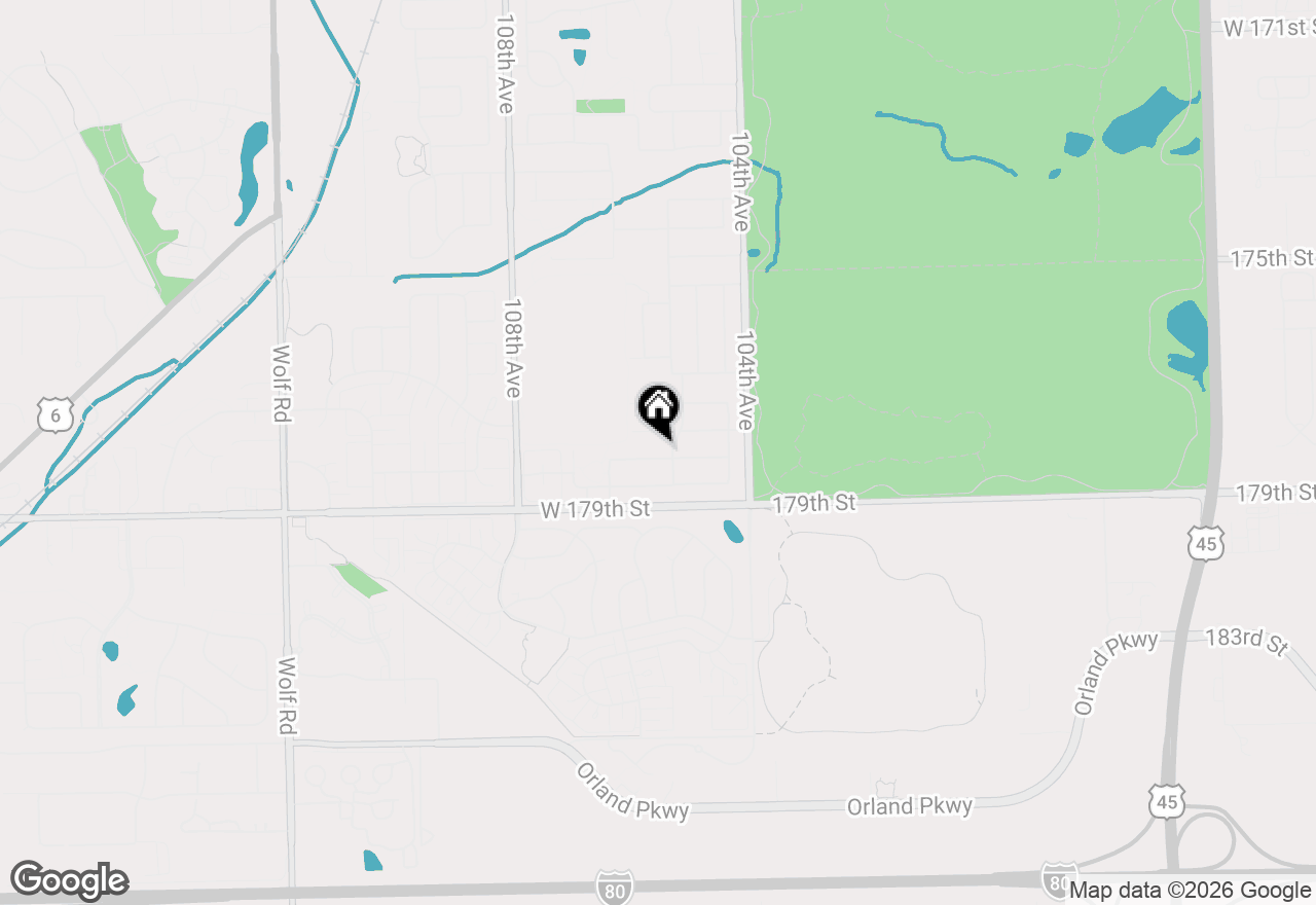 Map of 10536 Pentagon Drive, Orland Park, IL 60467