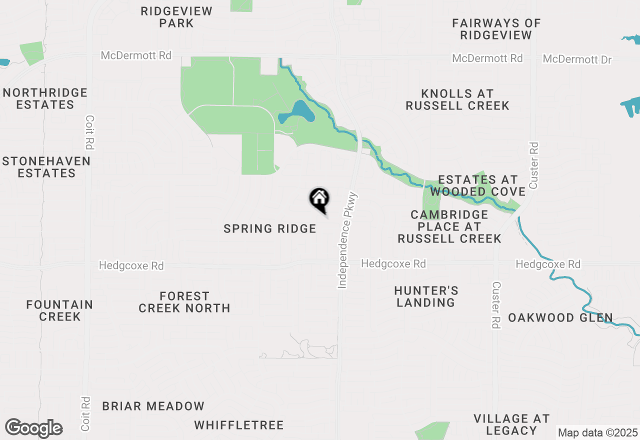 Map of 8201 Fountain Ridge Drive, Plano, TX 75025
