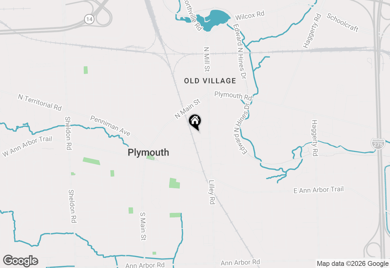 Map of 321 N Sydney Court, Plymouth, MI 48170