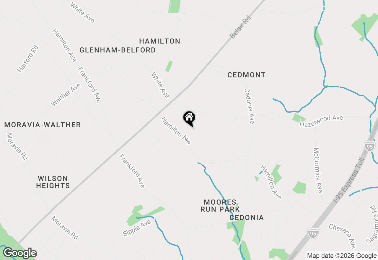 Map of 5709 Anthony Avenue, Baltimore, MD 21206