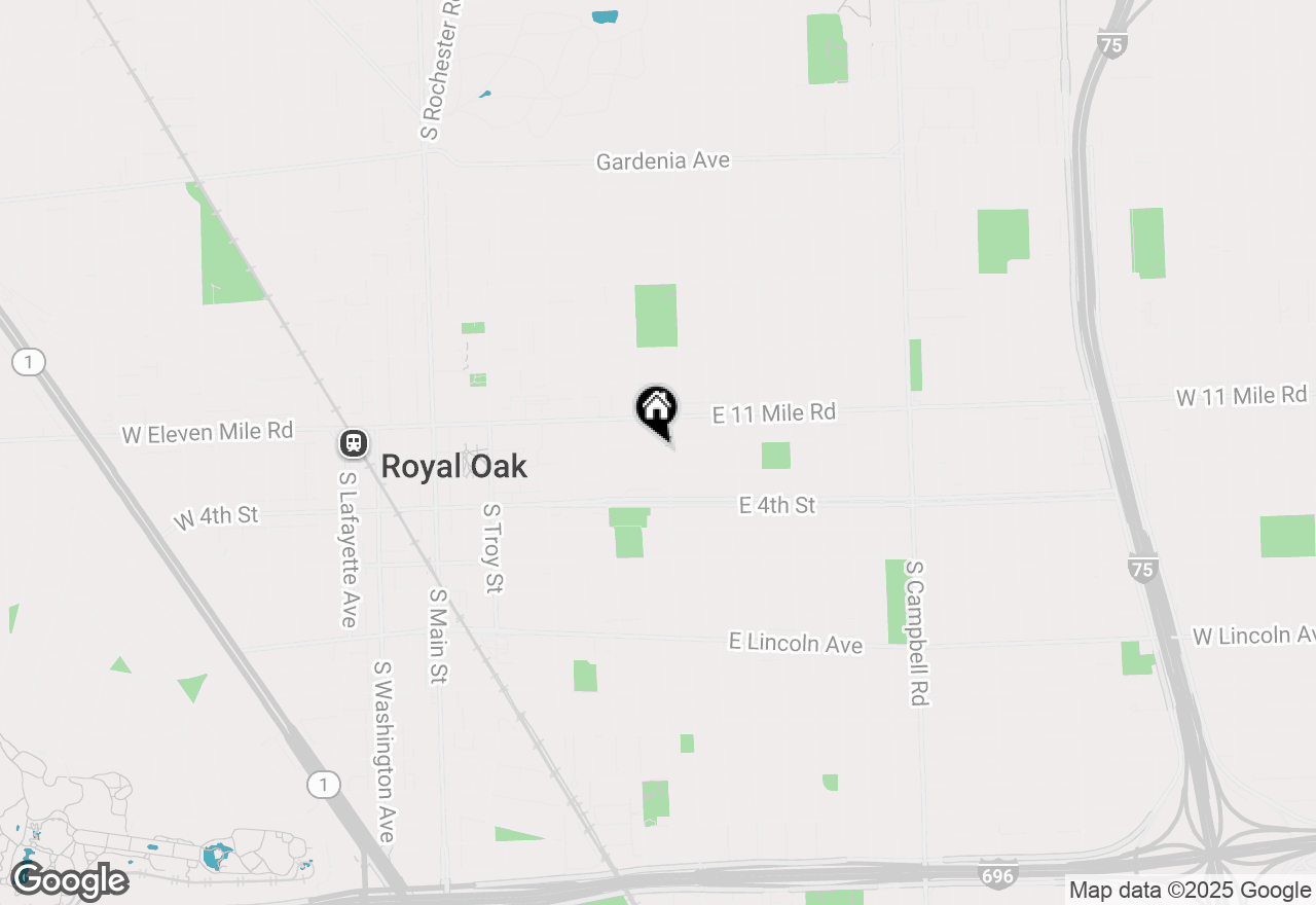 Map of 820 E 2nd Street, Royal Oak, MI 48067