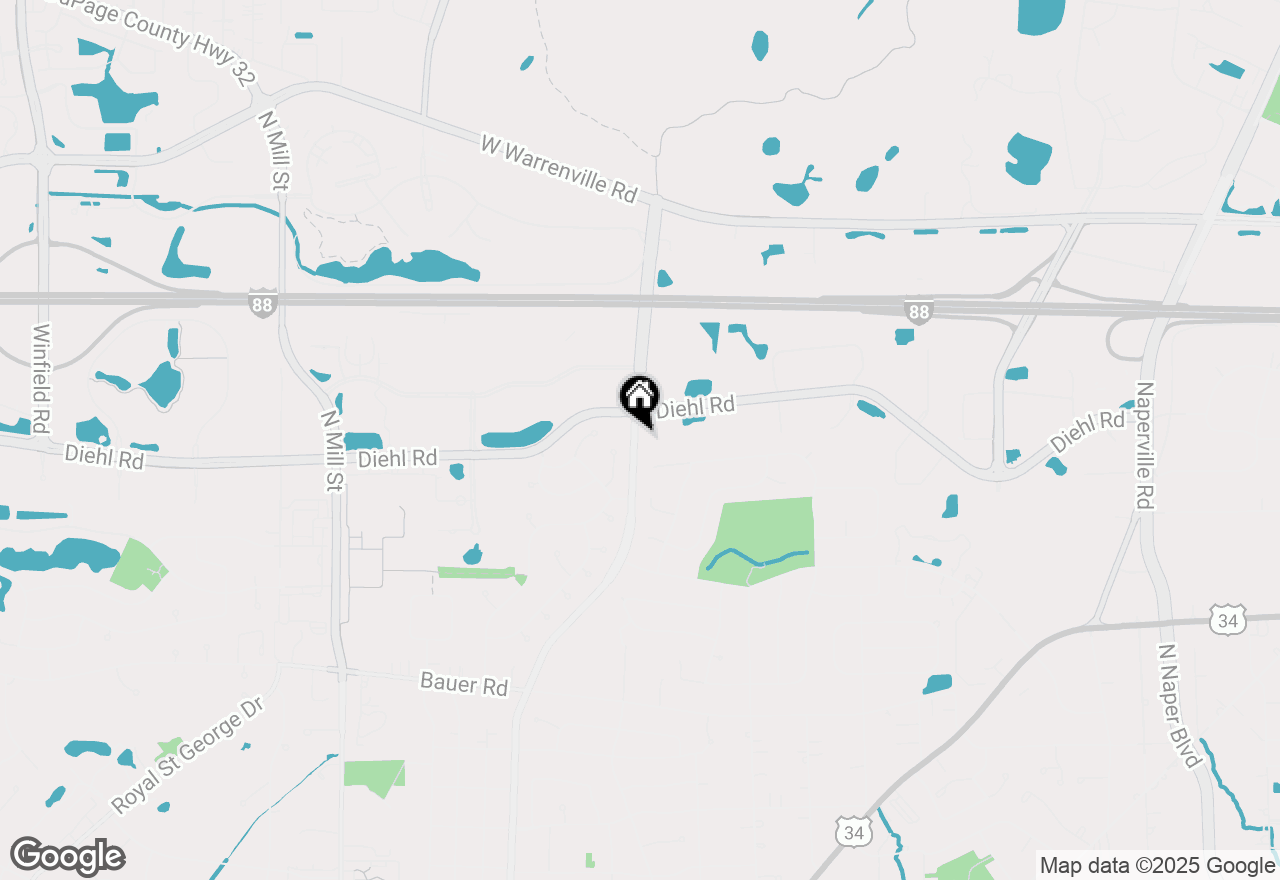 Map of 1754 N Washington Street, Naperville, IL 60563