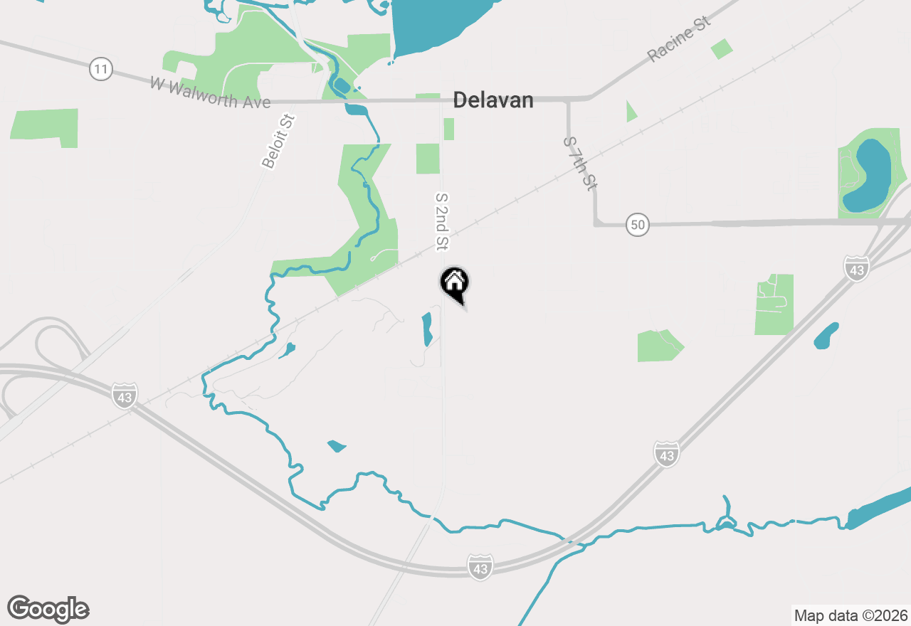 Map of 703 S Second St, Delavan, WI 53115