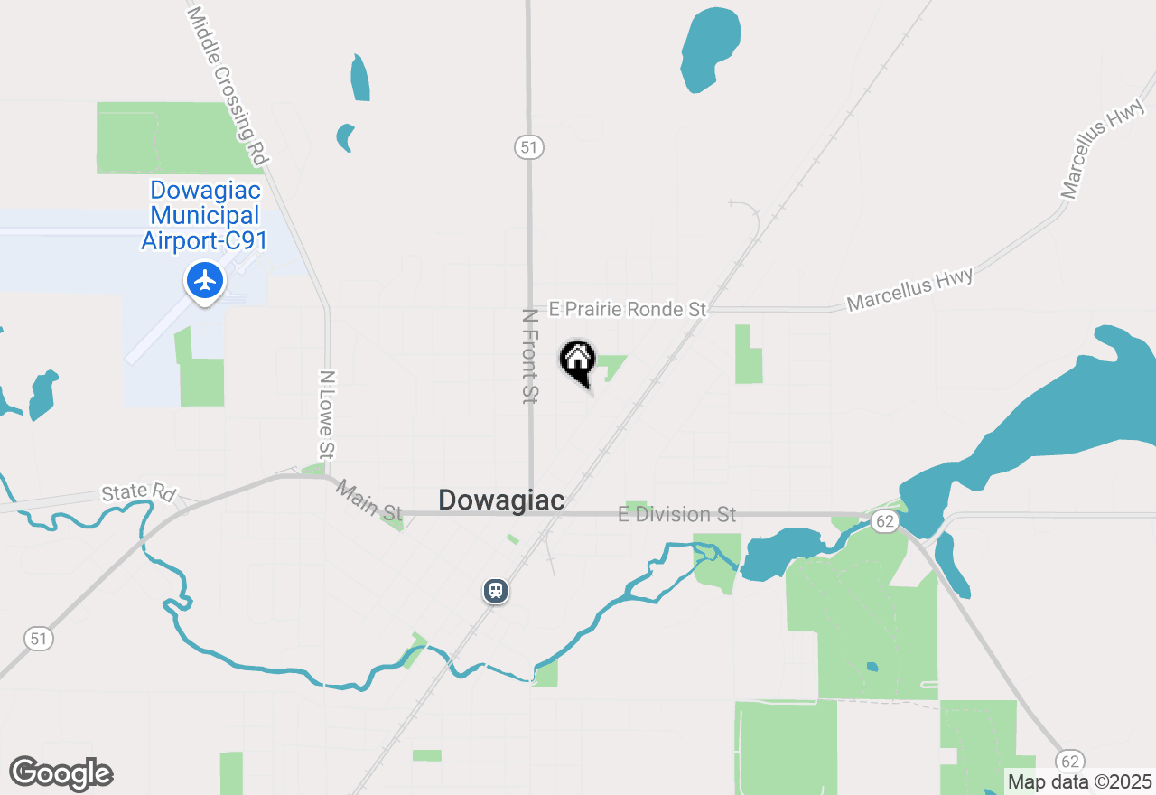 Map of 105 James Street, Dowagiac, MI 49047