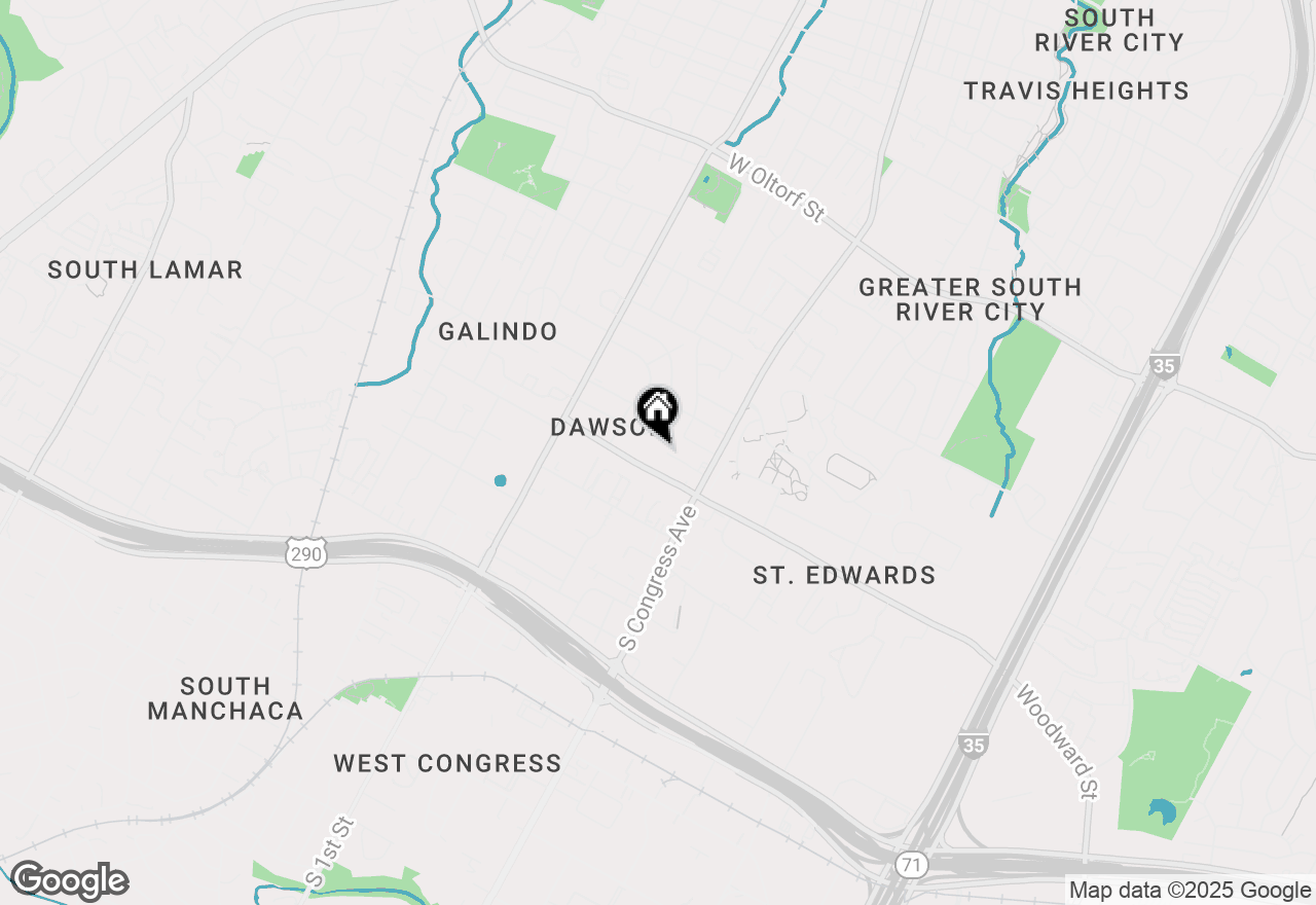 Map of 133 Frederick St #A, Austin, TX 78704