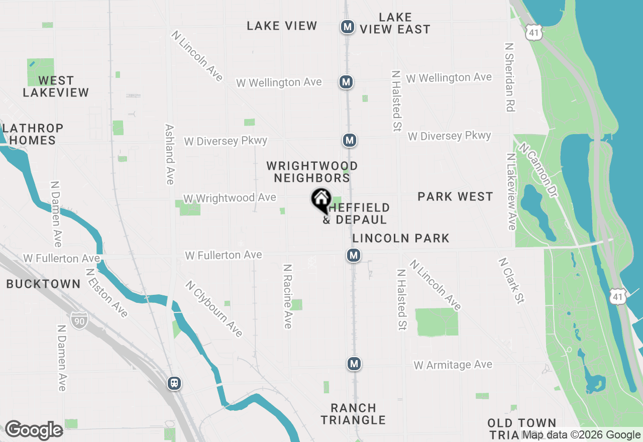 Map of 1046 W Altgeld Street #1S, Chicago, IL 60614