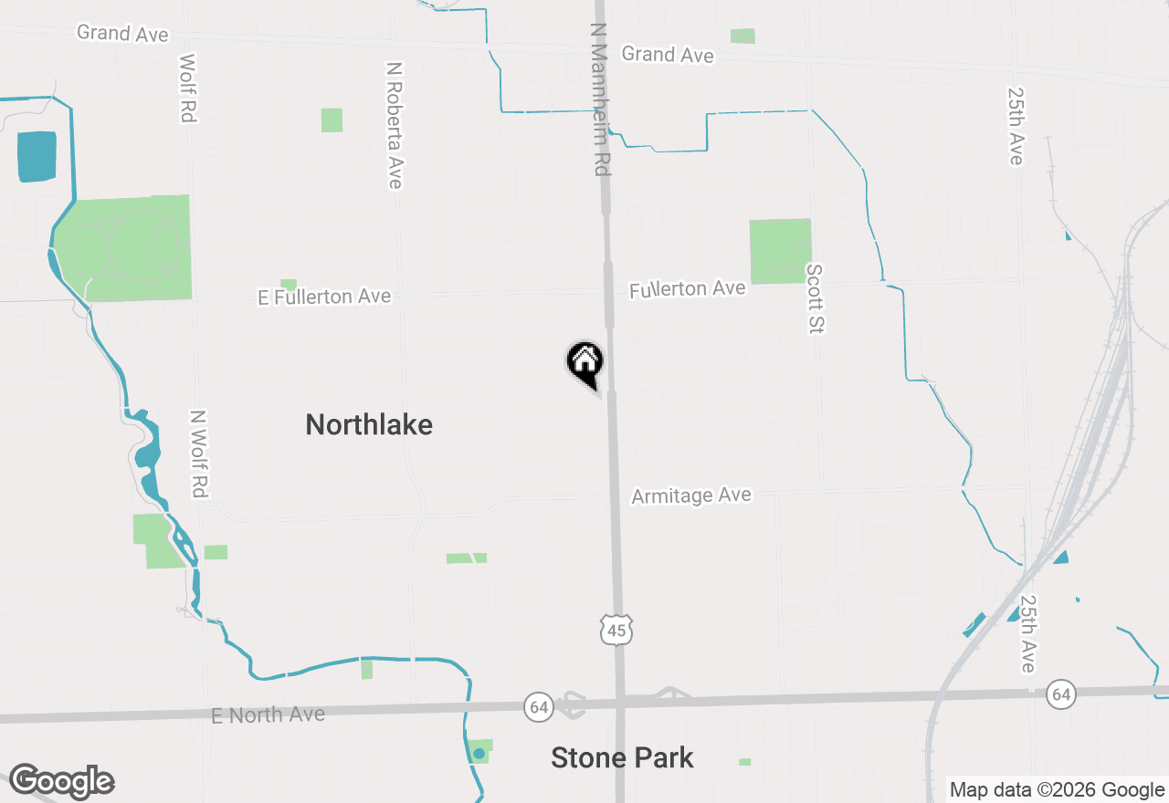 Map of 10417 W Palmer Avenue, Melrose Park, IL 60164