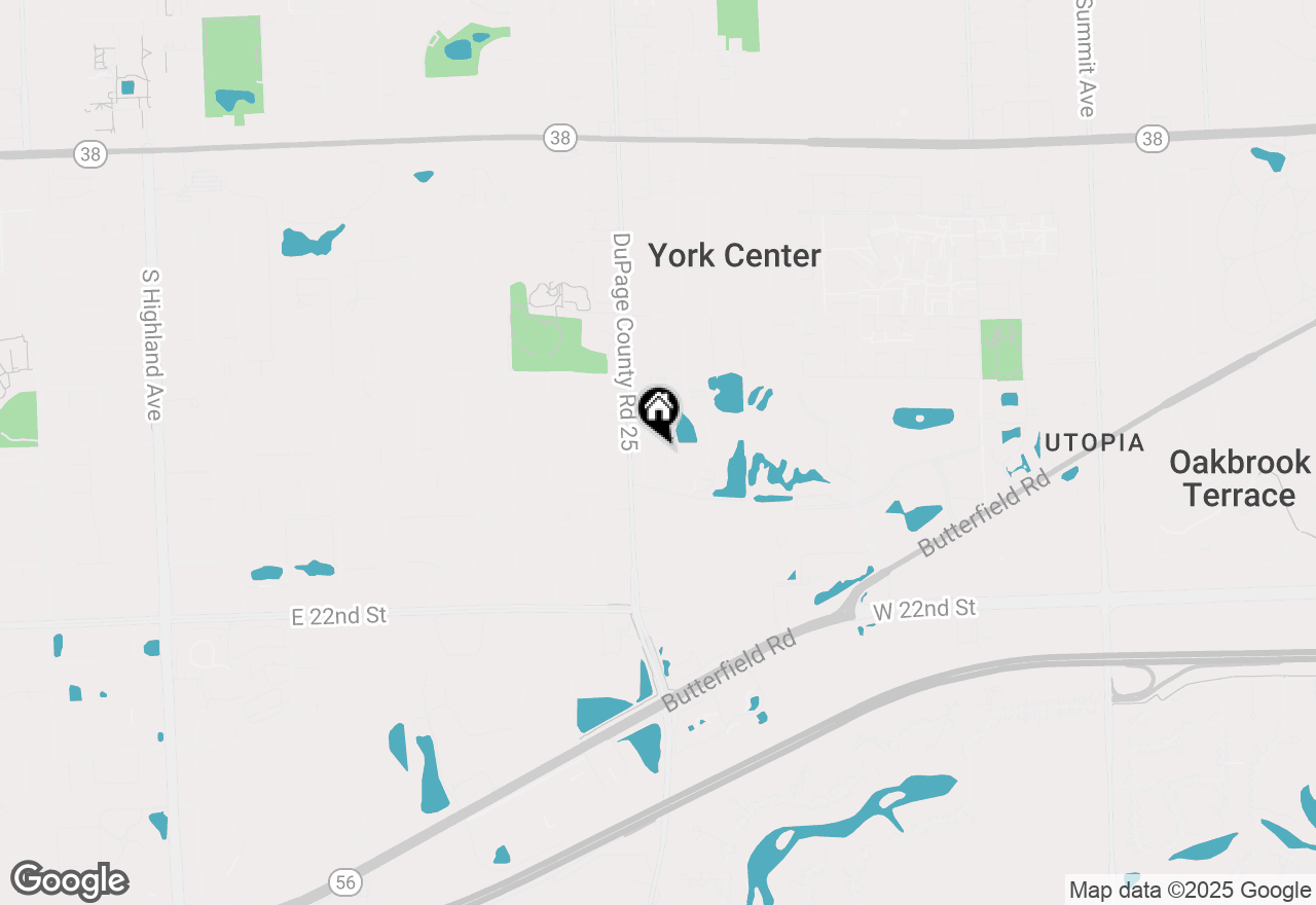 Map of 1708 Fairfax Lane, Oakbrook Terrace, IL 60181
