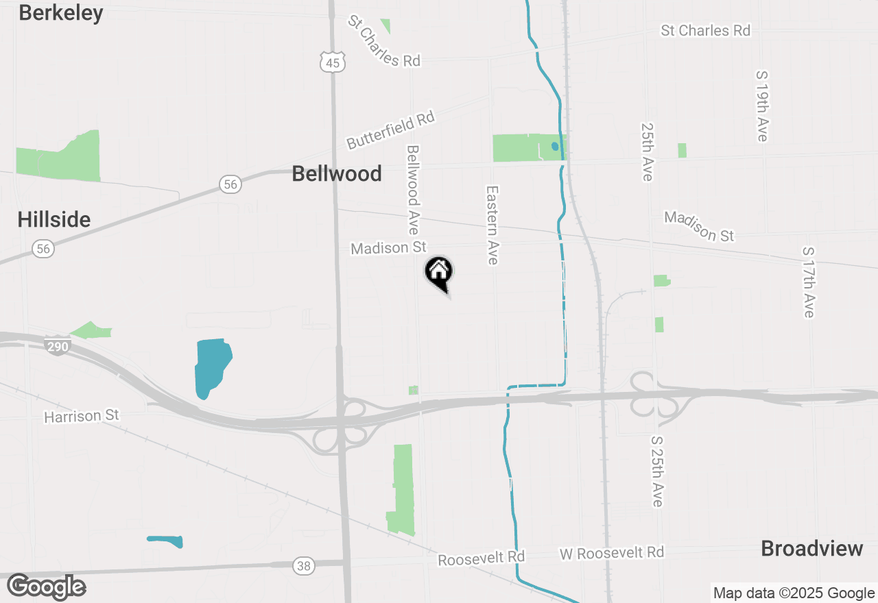 Map of 3521 Adams Street, Bellwood, IL 60104