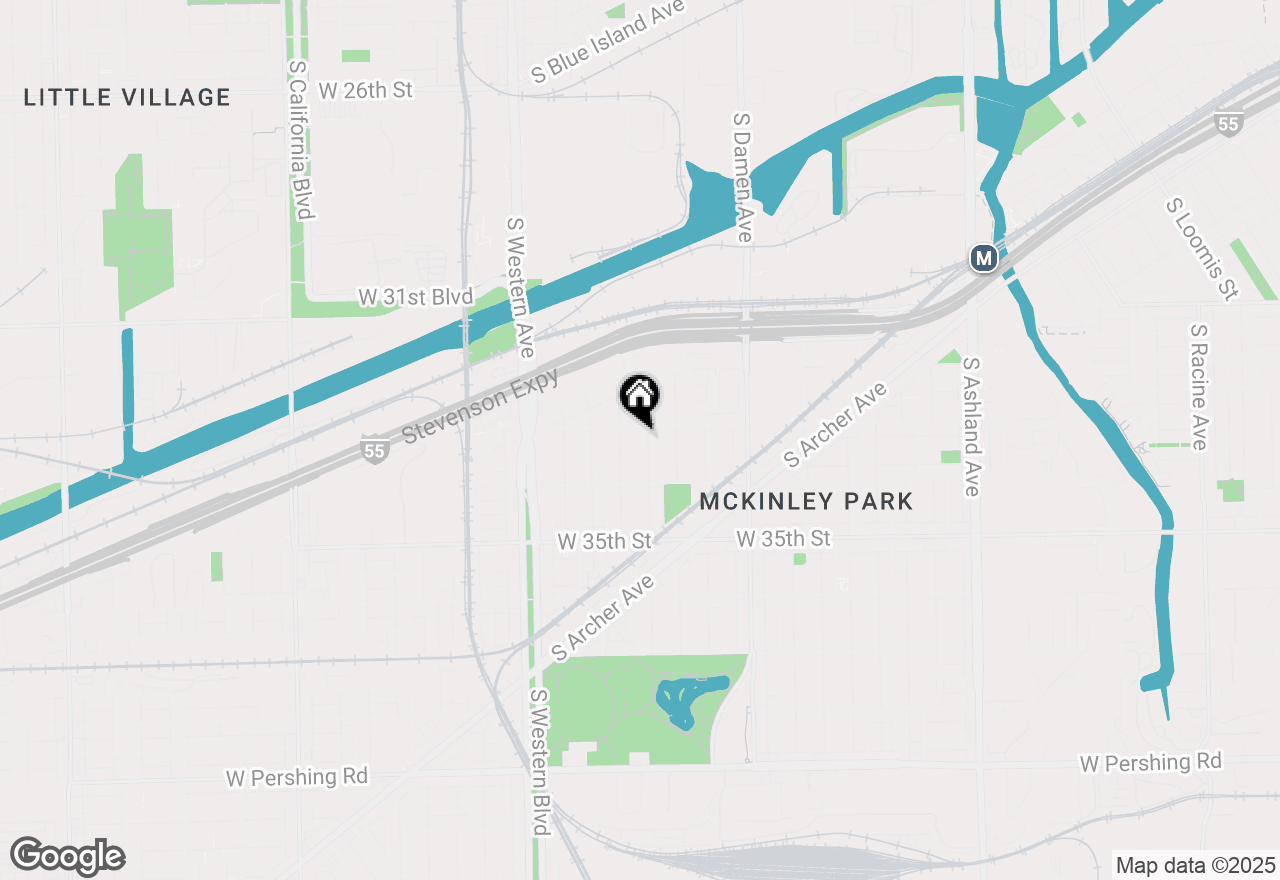 Map of 3311 S Leavitt Street, Chicago, IL 60608