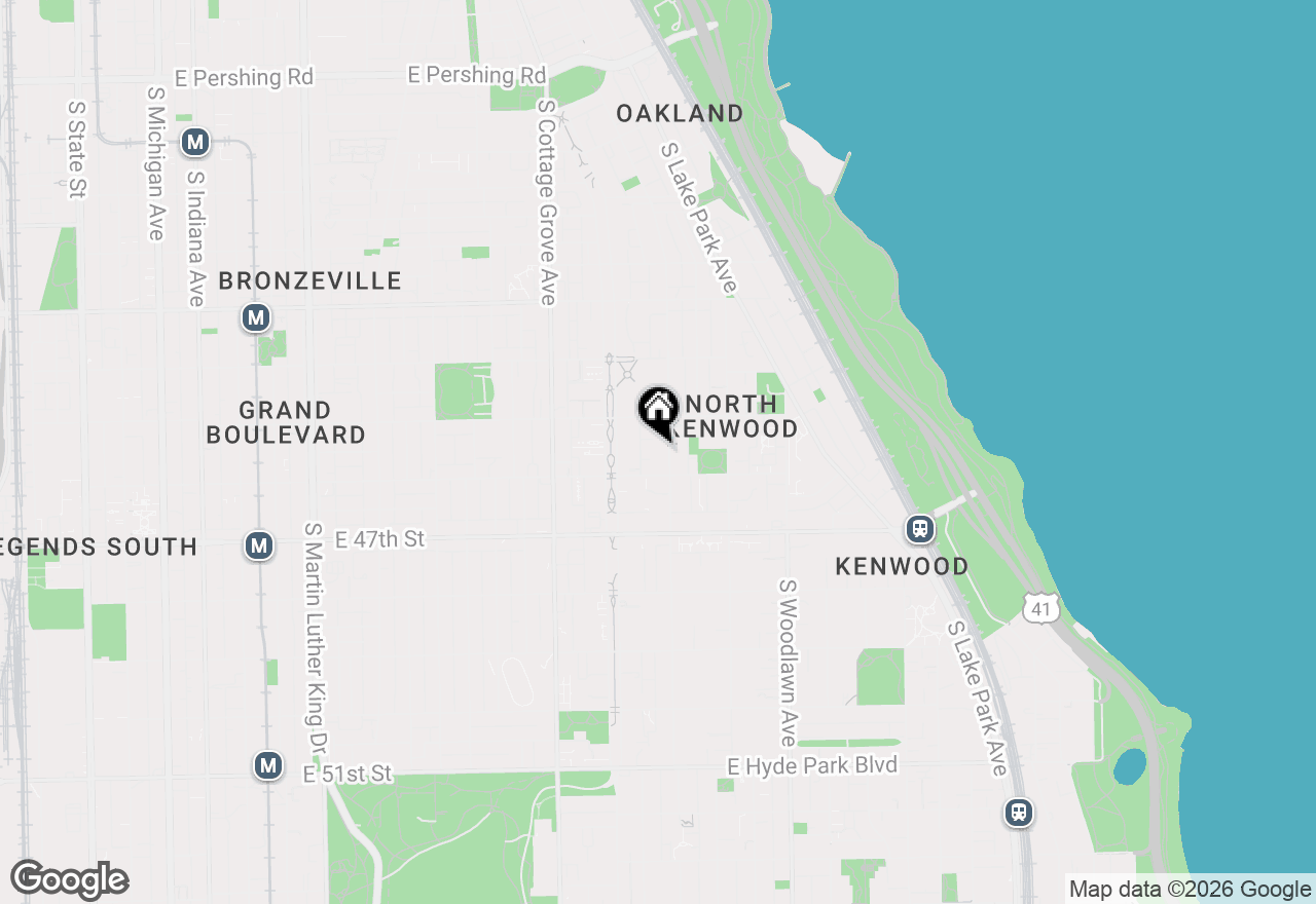 Map of 4534 S Ellis Avenue #1S, Chicago, IL 60653