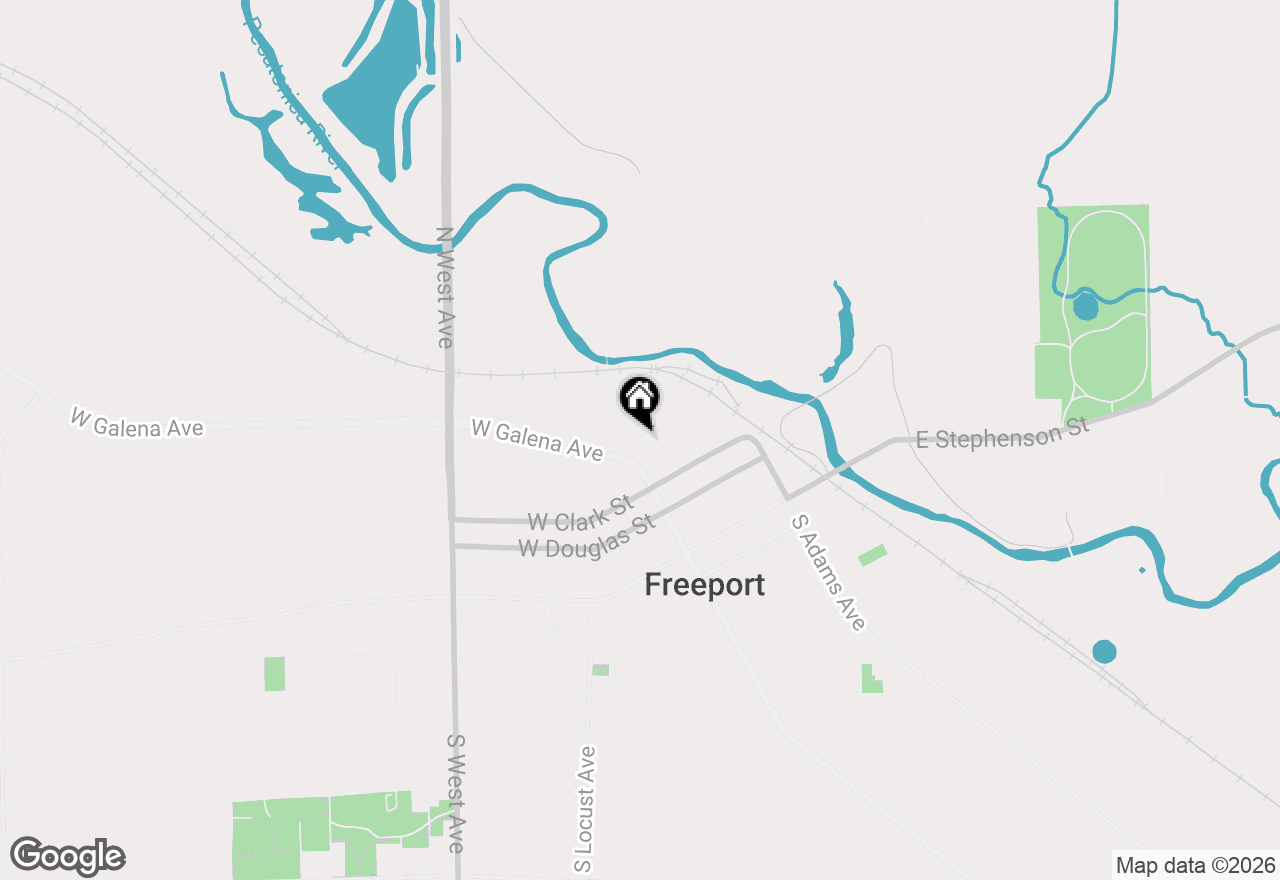 Map of 418 - 420 N Van Buren Avenue, Freeport, IL 61032