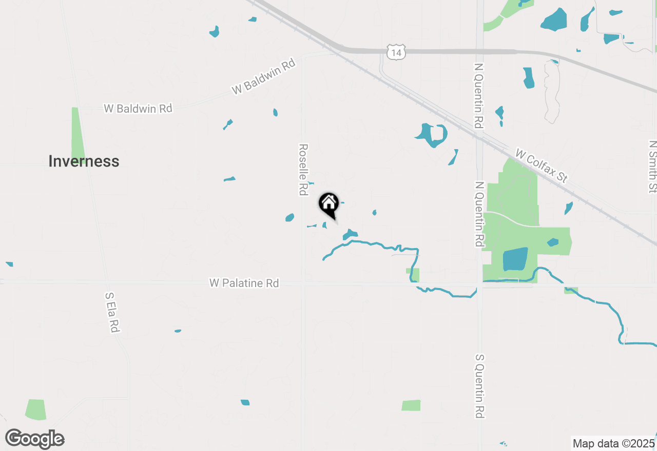 Map of 105 Craigie Lane, Inverness, IL 60067