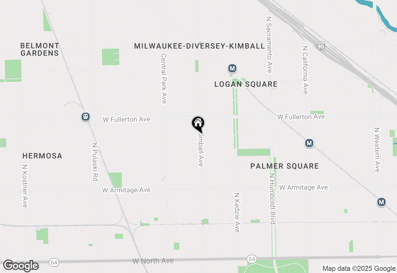 Map of 2258 N Kimball Avenue, Chicago, IL 60647