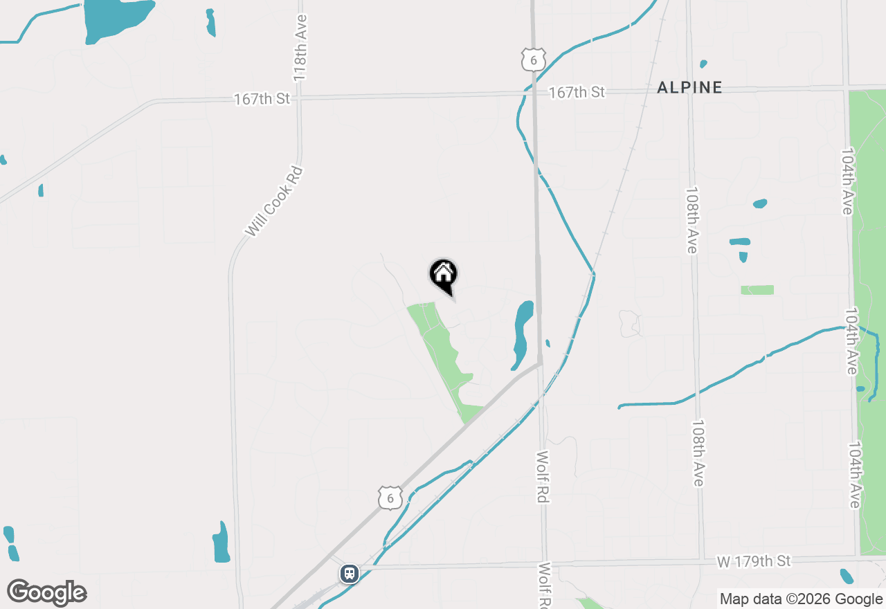 Map of 11453 Brook Hill Drive, Orland Park, IL 60467