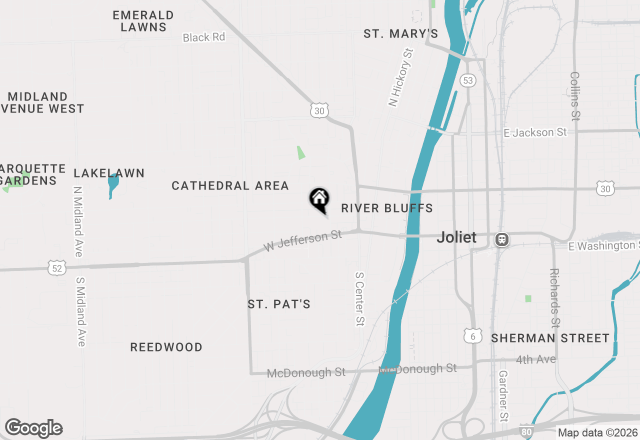 Map of 506 W Oneida Street, Joliet, IL 60435