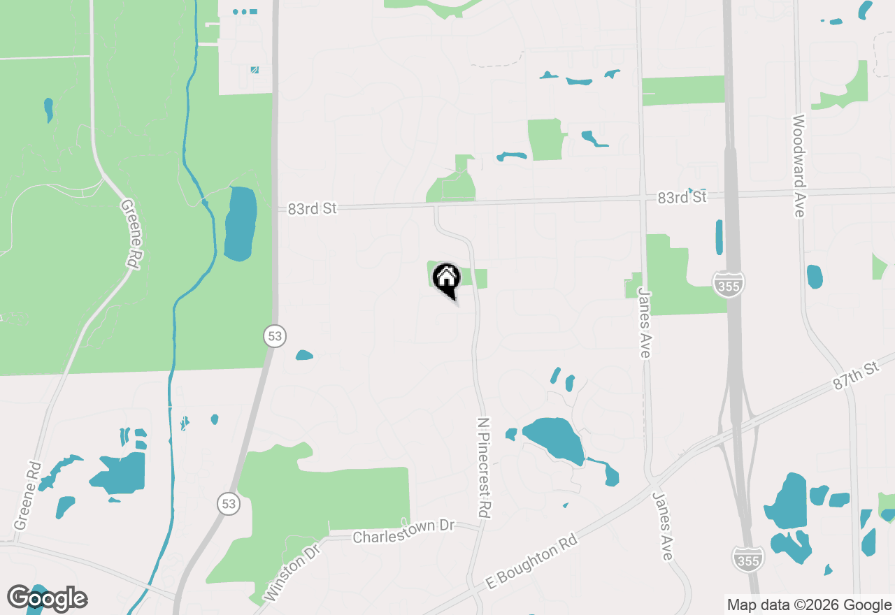 Map of 2924 Hickory Court, Woodridge, IL 60517