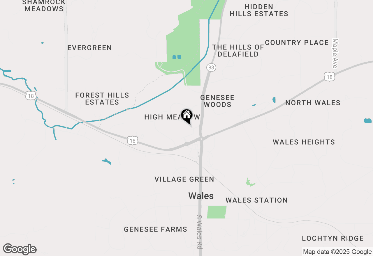 Map of S16W32109 High Meadow Cir, Delafield, WI 53018