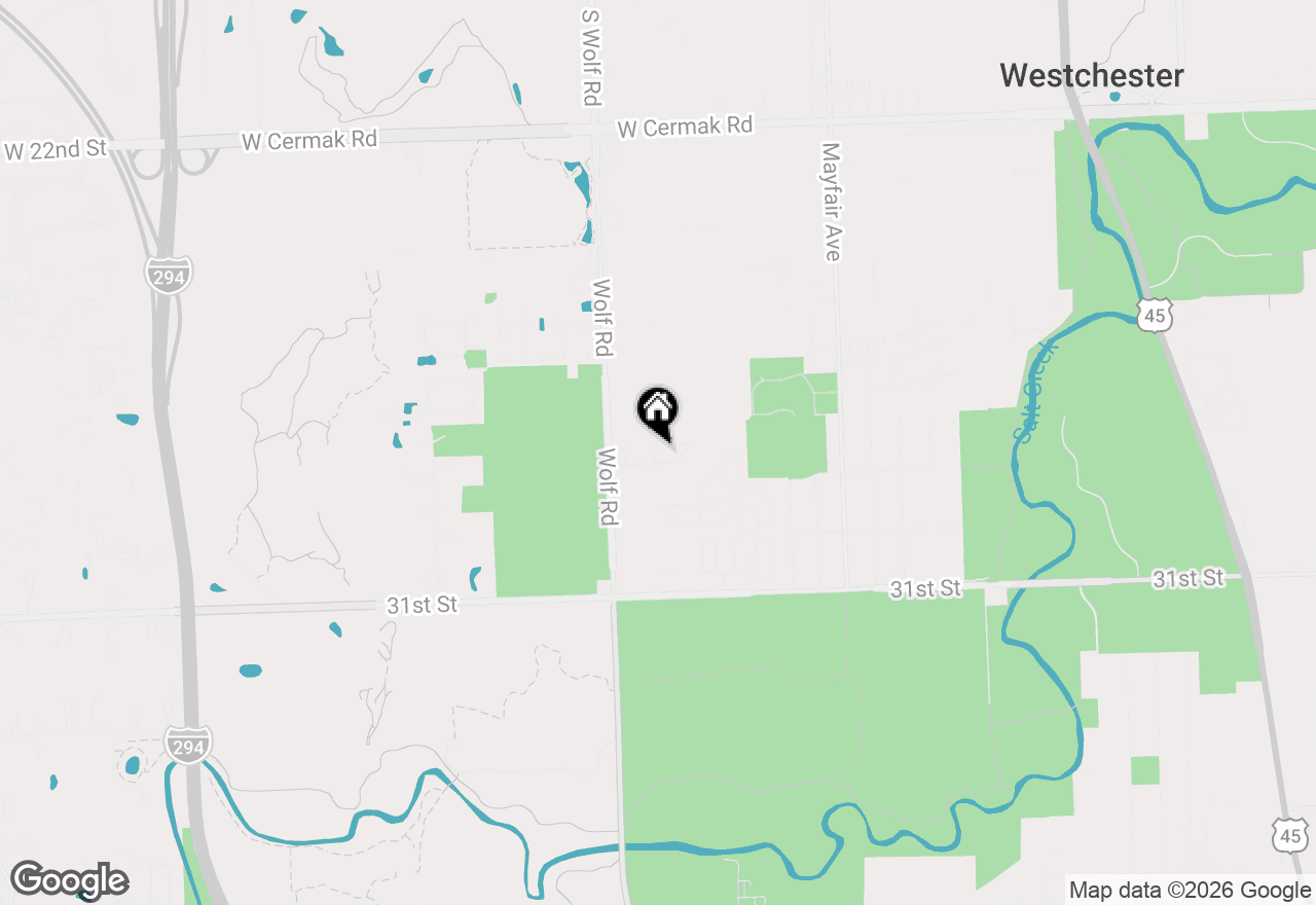 Map of 44 Kings Court, Westchester, IL 60154