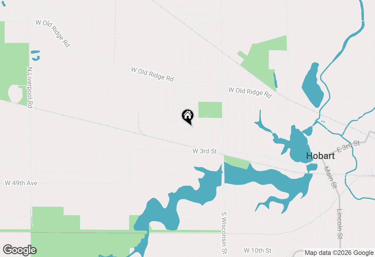 Map of 1209 W 1st Place, Hobart, IN 46342