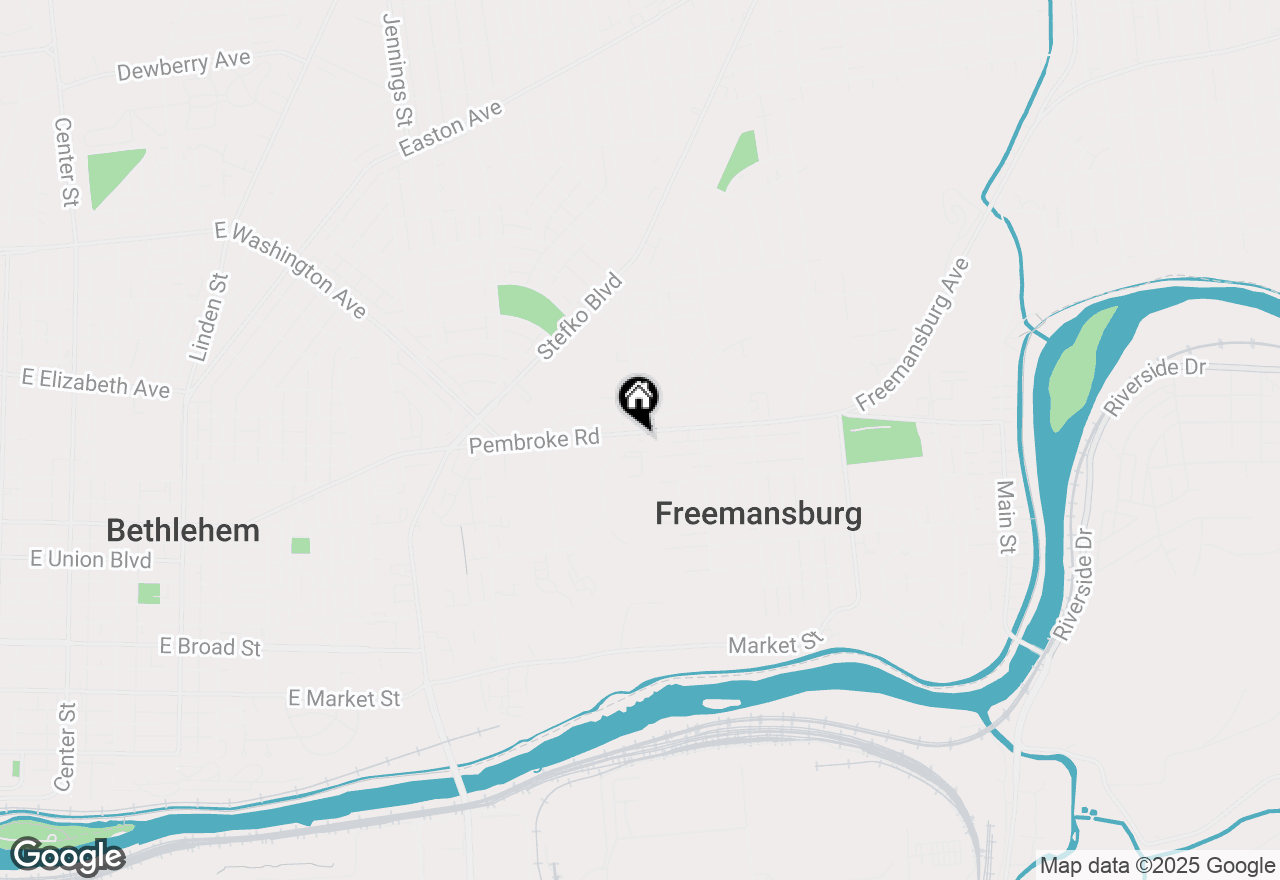 Map of 1216 Pembroke Road, Bethlehem, PA 18017